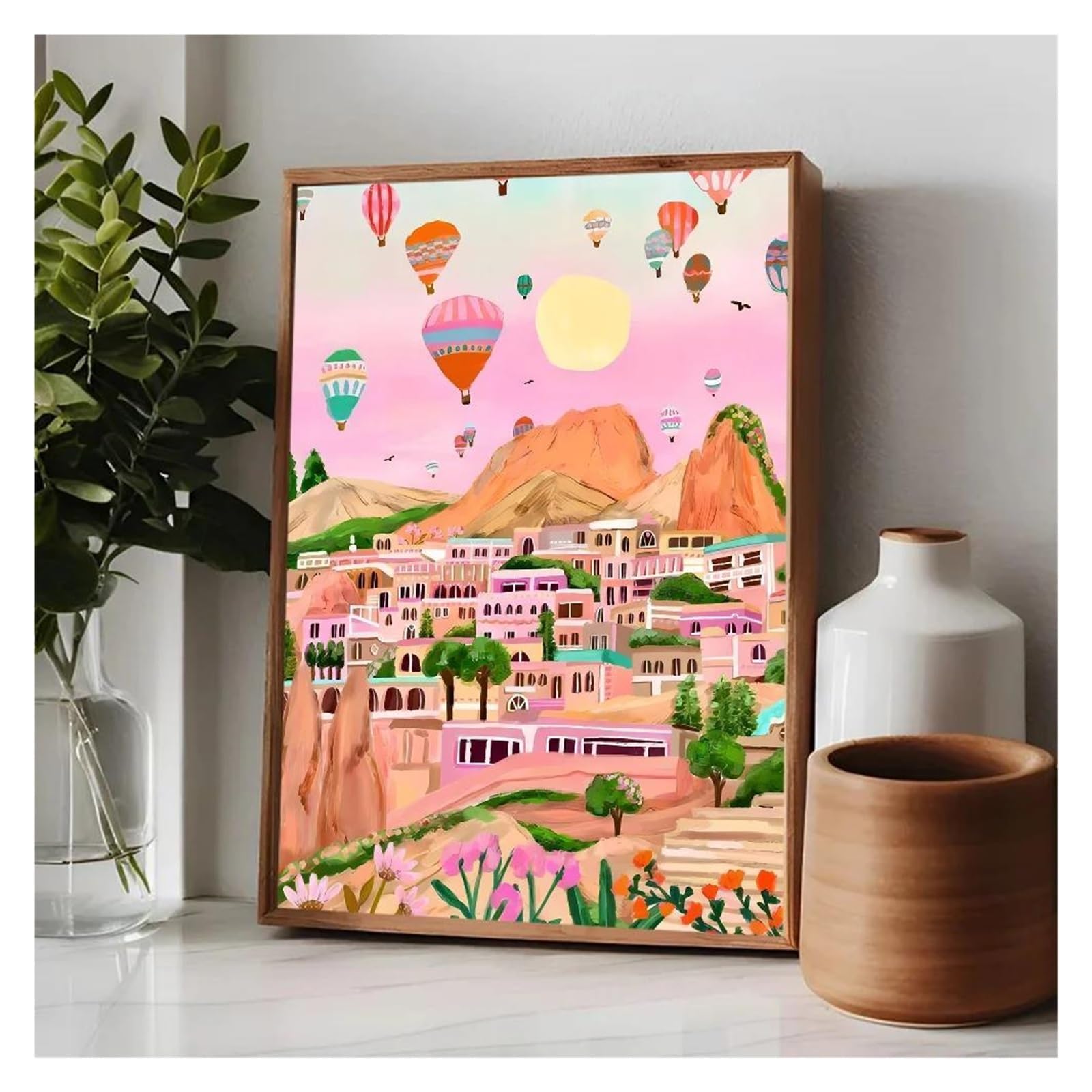 Peinture sur toile de paysage naturel pour créer une ambiance voyage apaisante