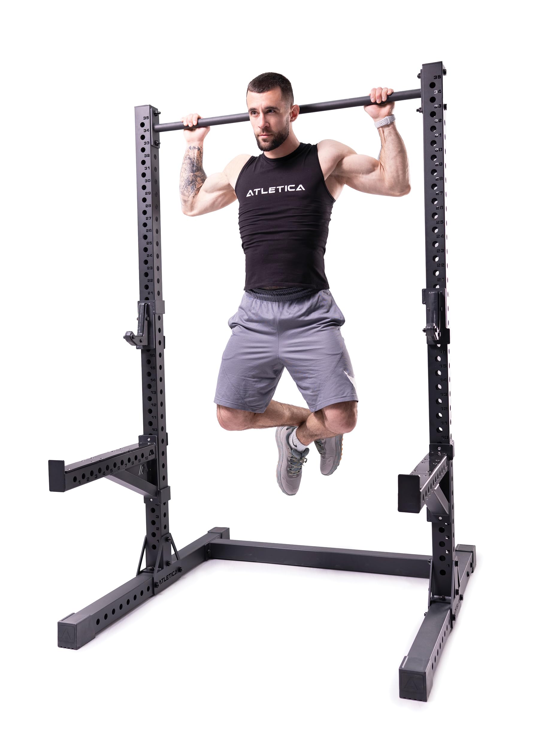 Atletica R7 Squat Rack | Verbessertes Modell in DREI Höhen - 187cm, 203cm, 223cm