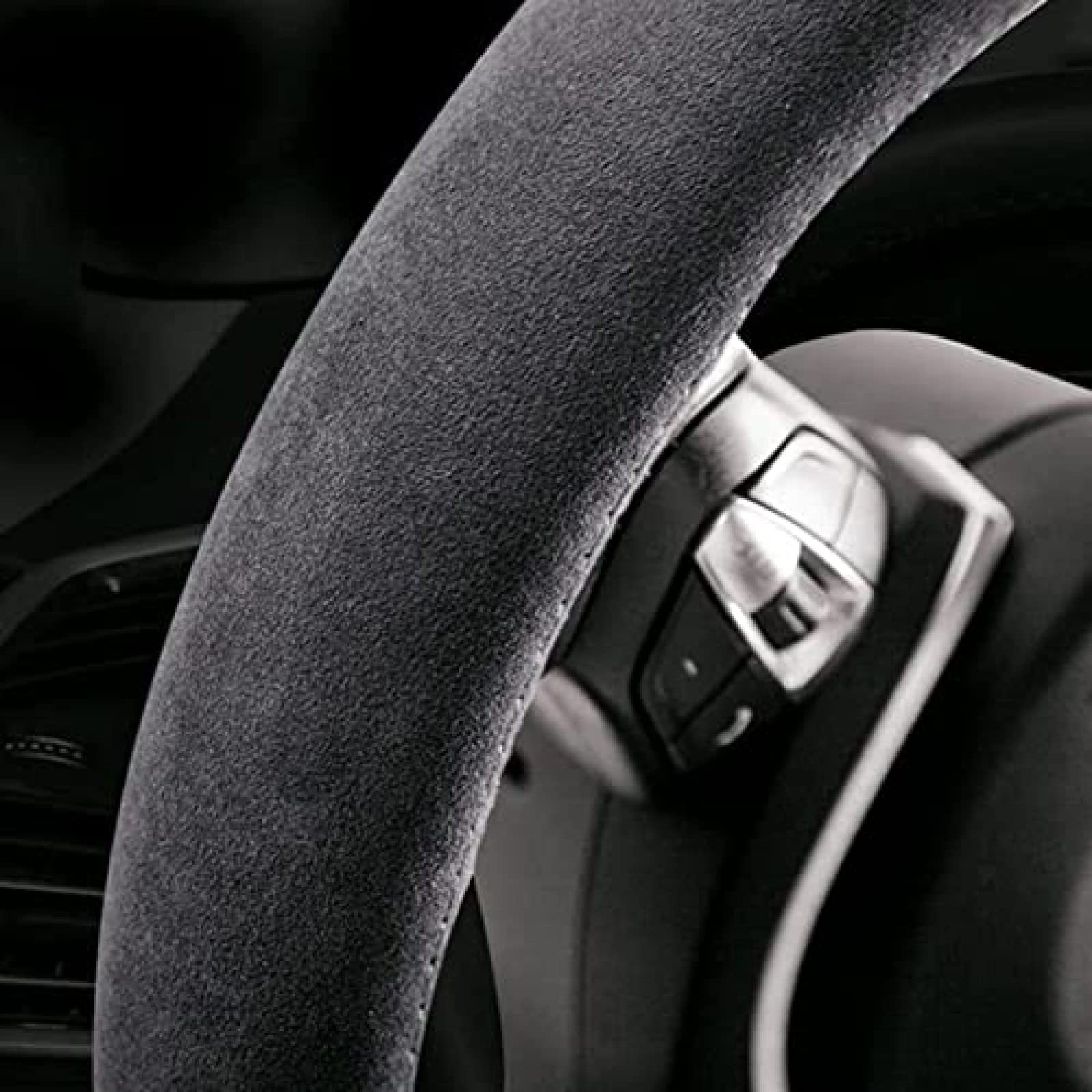 abrupt Pokrowiec na kierownicę samochodu do Hyundai Santa Fe 2013-2018 ix45 2013 2014 2015 2016, pokrowiec na kierownicę samochodu, oddychający, odporny na zużycie, pokrowce na kierownicę akcesoria do wnętrza samochodu