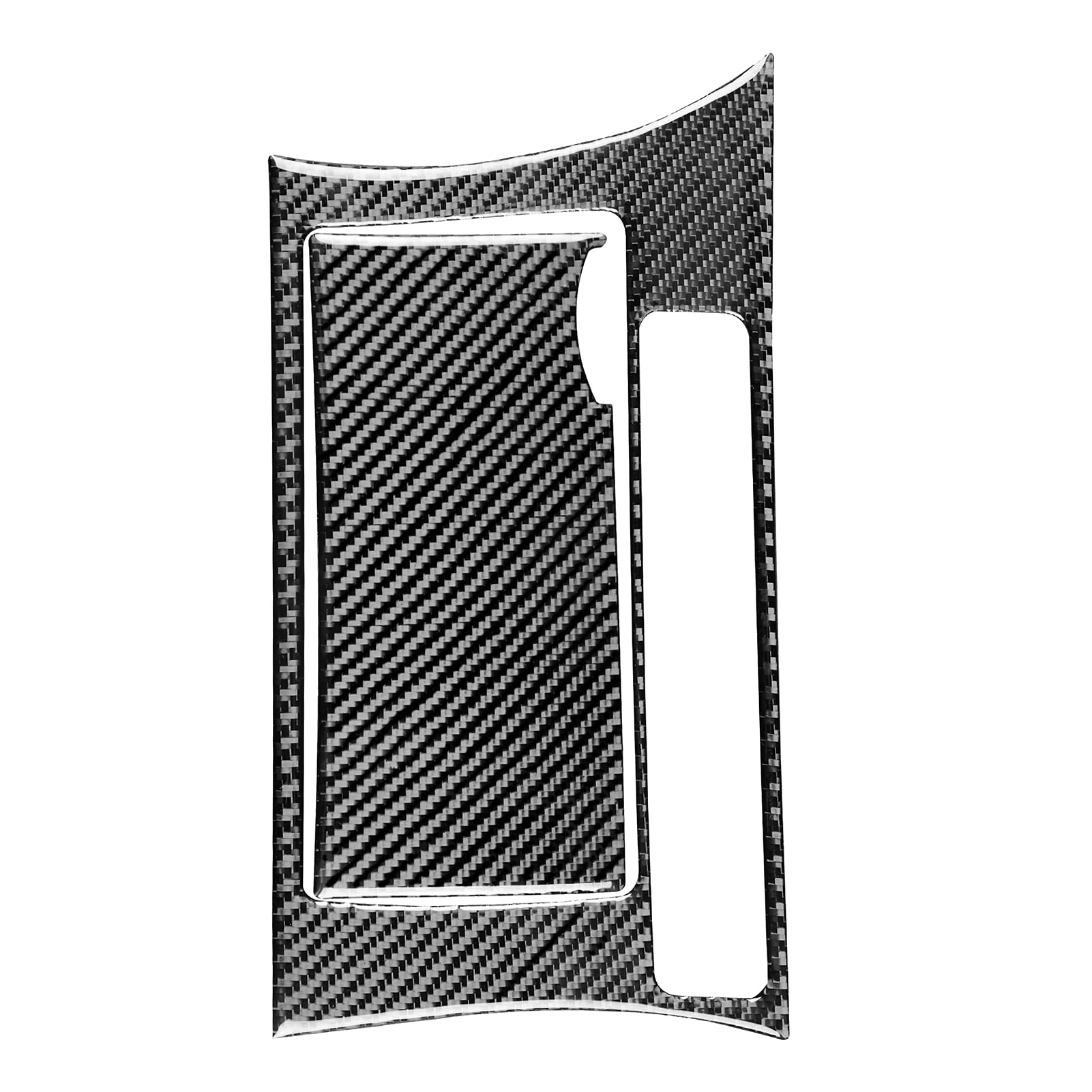 2 PCS Carbon Fiber Sticker Interior Handbrake Surround Cup Holder Cover Trim Kit Without Seat Heating Switch Compatible With Mazda 3 Axela 2010-2013 Mazdaspeed 3