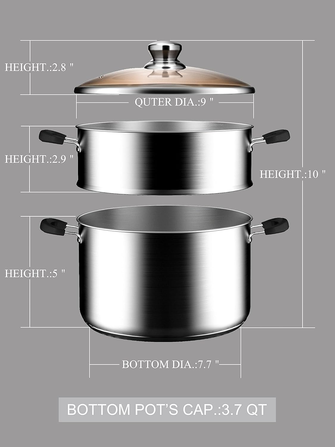Buy VENTION Induction Steamer Pot for Cooking, Double Layers Stainless