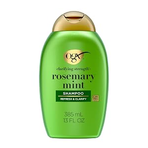 OGX Clarifying Strength Rosemary Mint Shampoo Clarifying Shampoo for Oily Hair Visibly Helps Remove Oil Residue to Clear