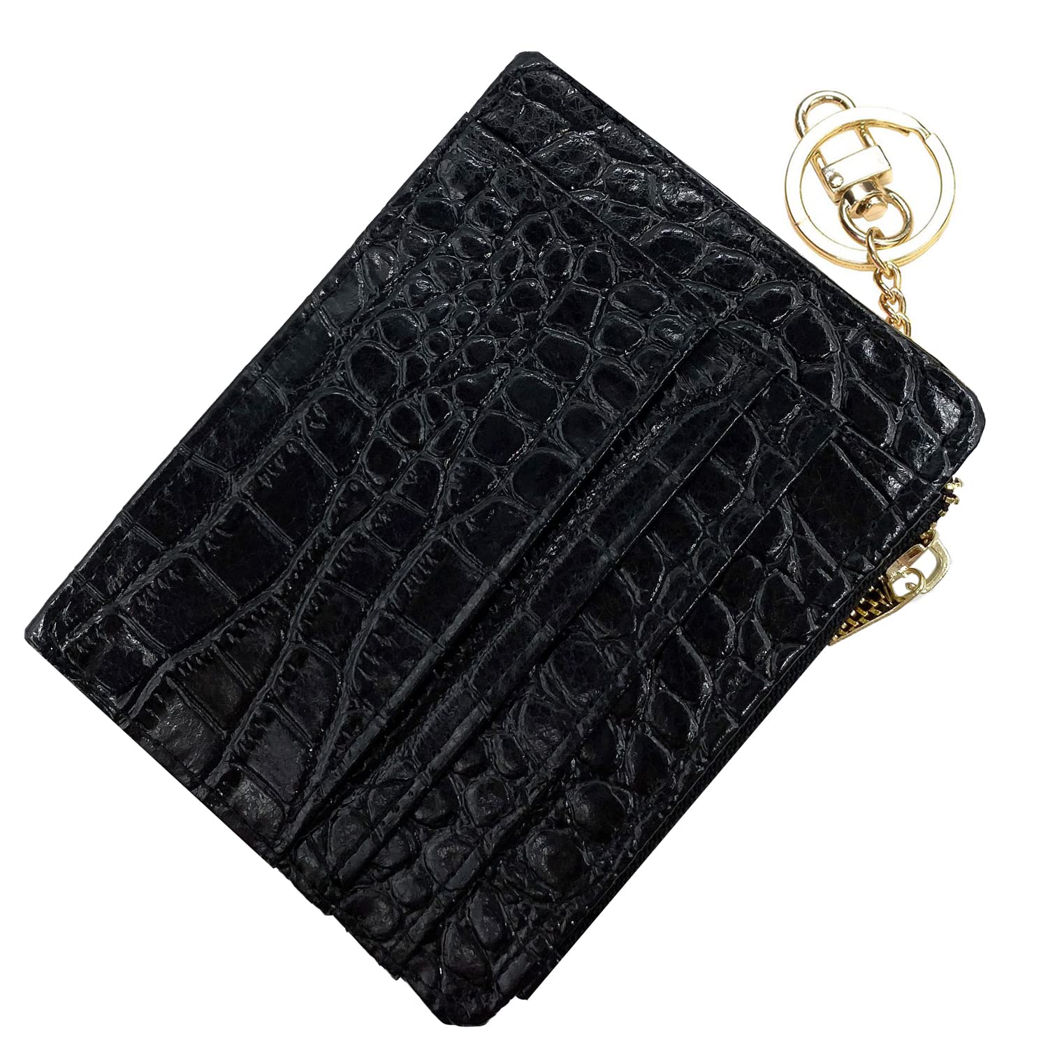 Portafoglio Sottile Da Donna Con Cerniera E Blocco RFID - Rosa, 8 Slot Per Carte, Tasche Portamonete, Pelle PU - 2