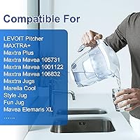 Vista 5 de Filtro de repuesto compatible con cartuchos de filtro de agua Brita Mavea 1001122, Maxtra, Maxtra+ y Levoit con eliminación de plomo y arsénico