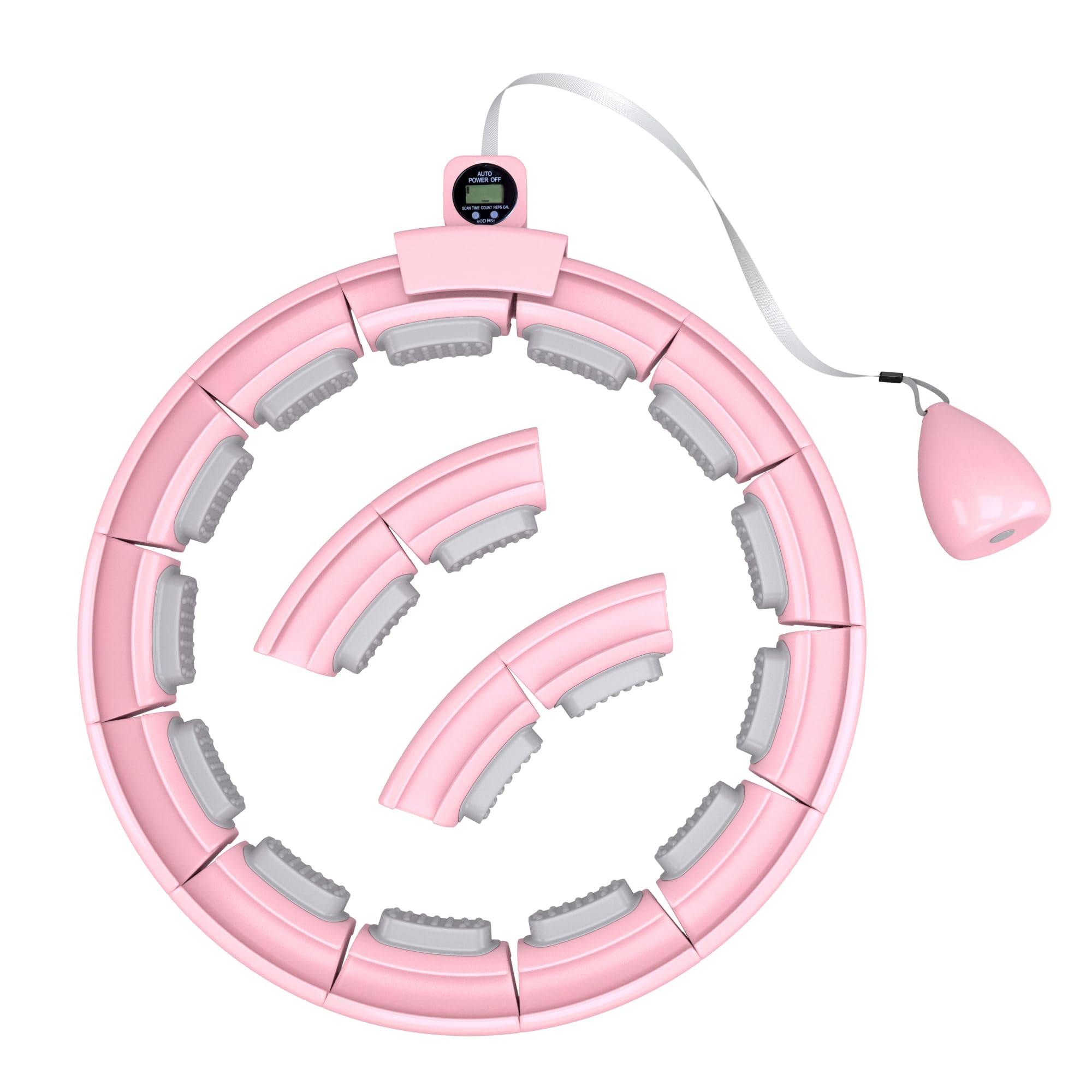 Smart Fitness Hula Hoop Reifen für die Gewichtsabnahme bei erwachsen - Ideal für Anfänger Hula Hoopers. Hula Hoop mit Gewicht Kugel