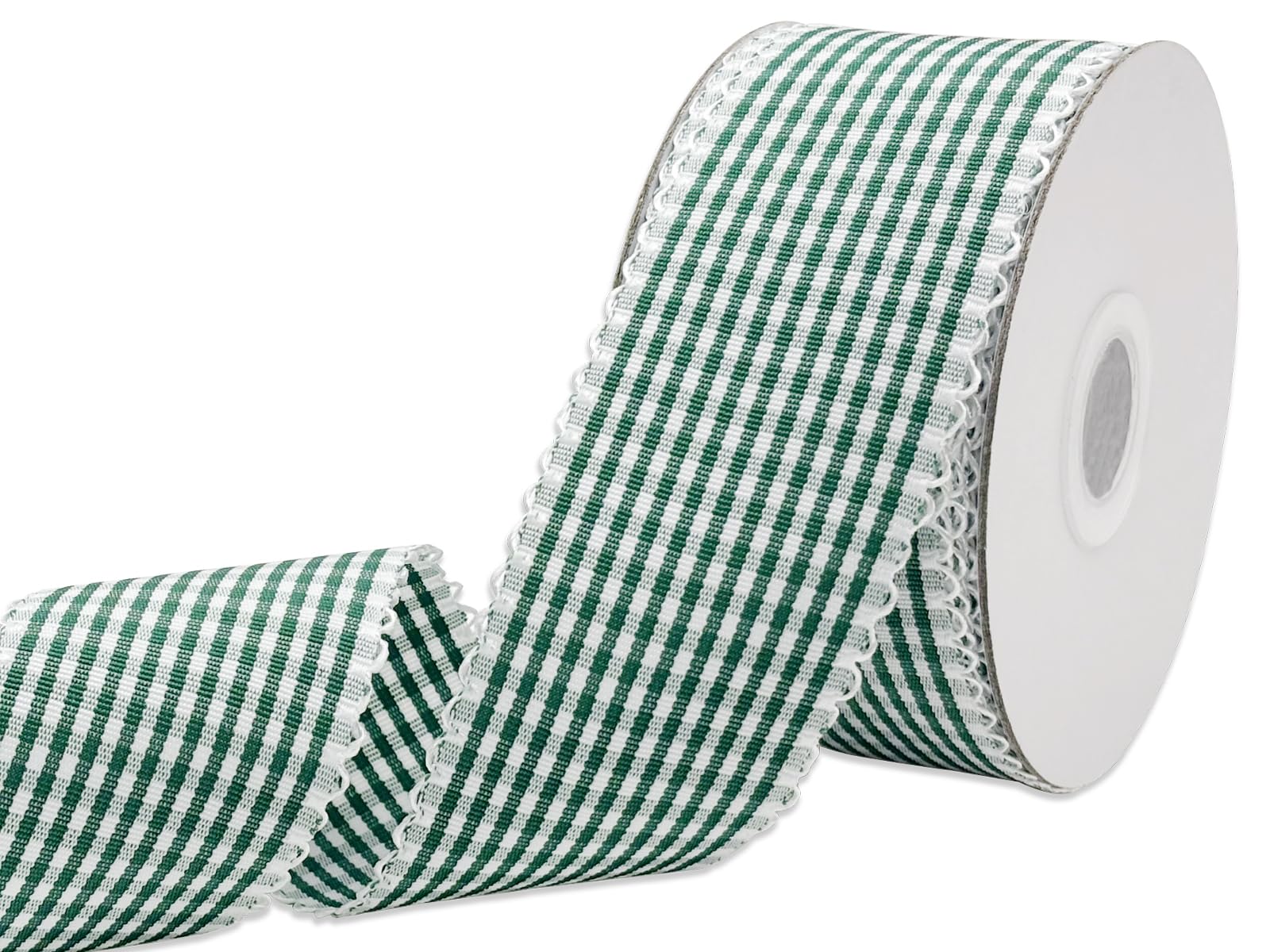 Photo 1 of ***NOT WIRED***PQZKLDP 1.5 Inch Gingham Ribbon - 15 Yards Plaid Checked Polyester Ribbon for Gift Wrapping, Flower Bouquets, Wreaths, Christmas Decor, Wedding & Party Crafts (Dark Green, 1.5in×15yds)***NOT WIRED***