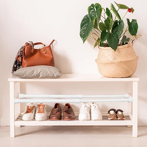 Miniatura 4 de Paquete de 4 barras de seguridad para puertas correderas, barras de seguridad ajustables de vidrio deslizante con puntas de goma, barras de tensión