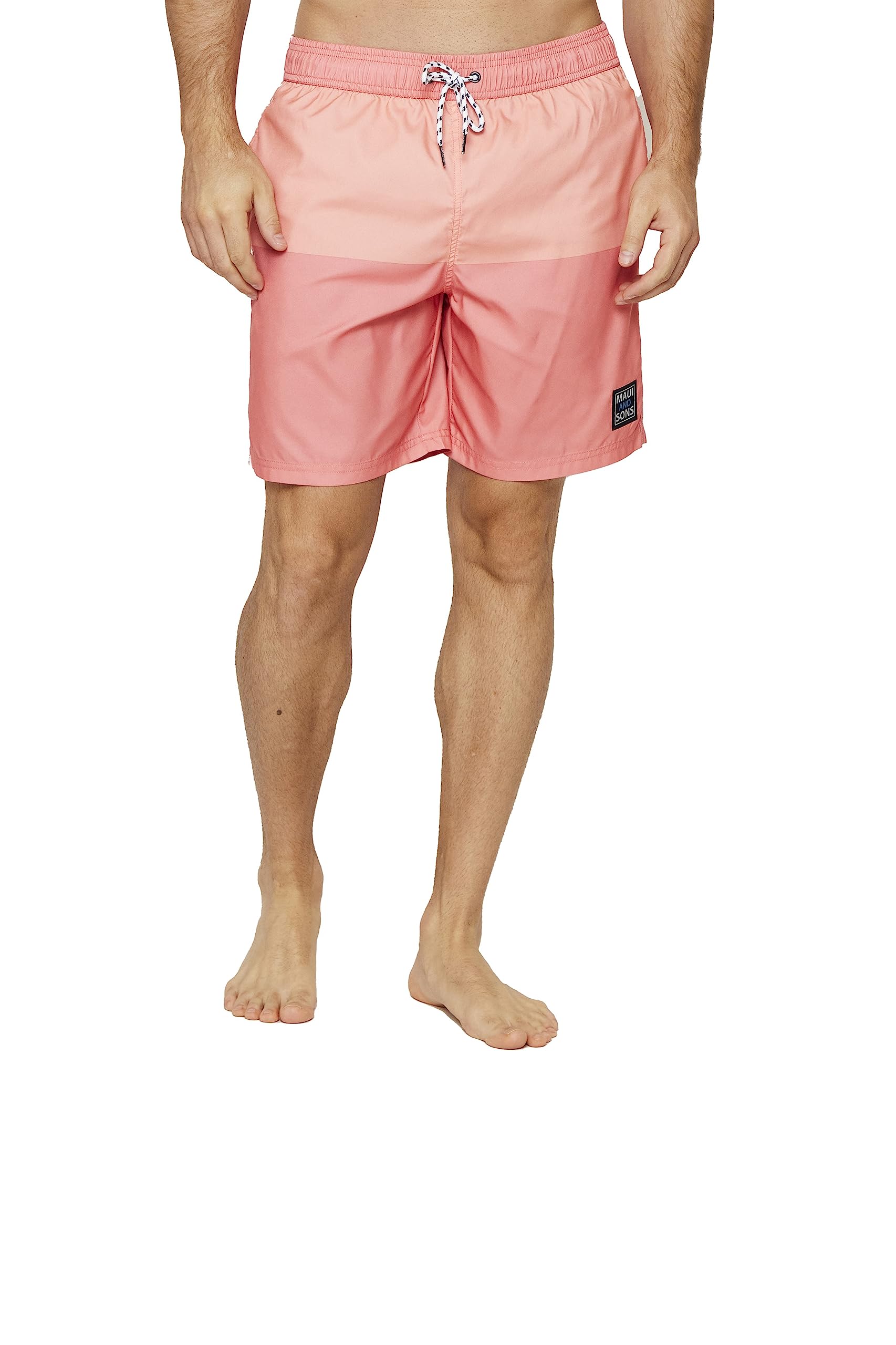 Maui and Sons First Class Pool Shorts (Coral)