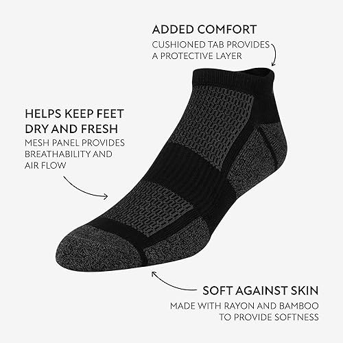 Miniatura 6 de Sof Sole Men's Bamboo Cushioned No-Show Athletic Socks