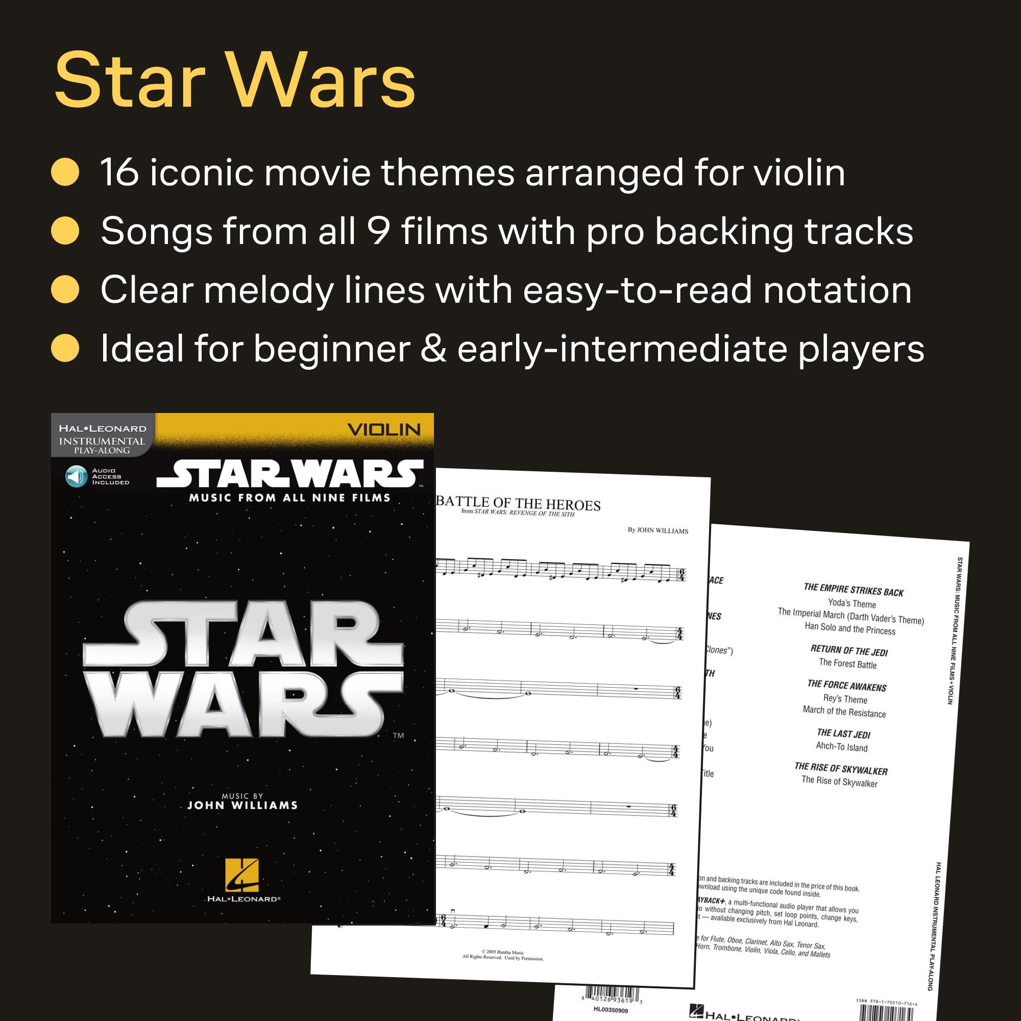 Star Wars: Music From All Nine Films (Star Wars - Instrumental Play-Along, Violin)