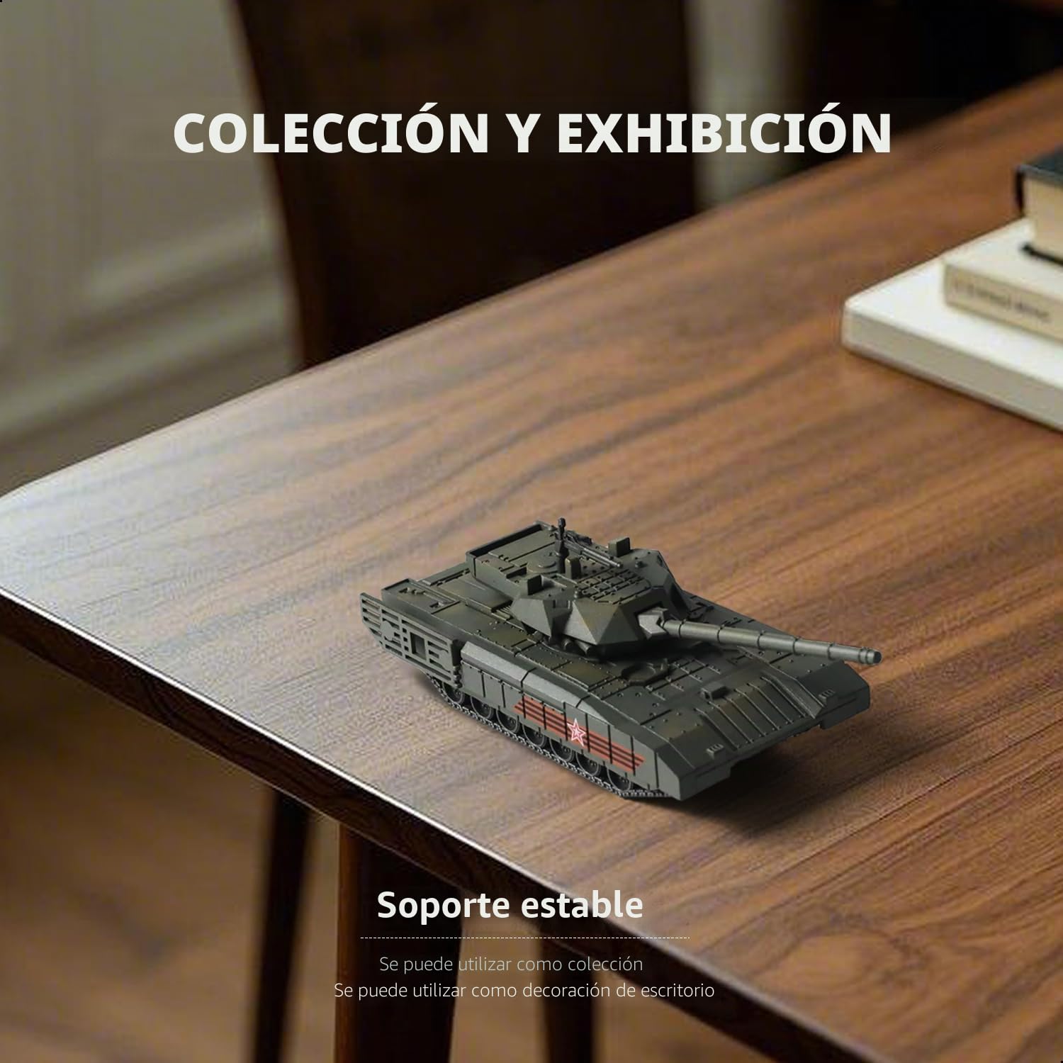 SEBUNAS Modelo de tanque militar T14 de construcción rápida a escala 1/72, modelo de tanque de batalla principal T14 para regalo y colección