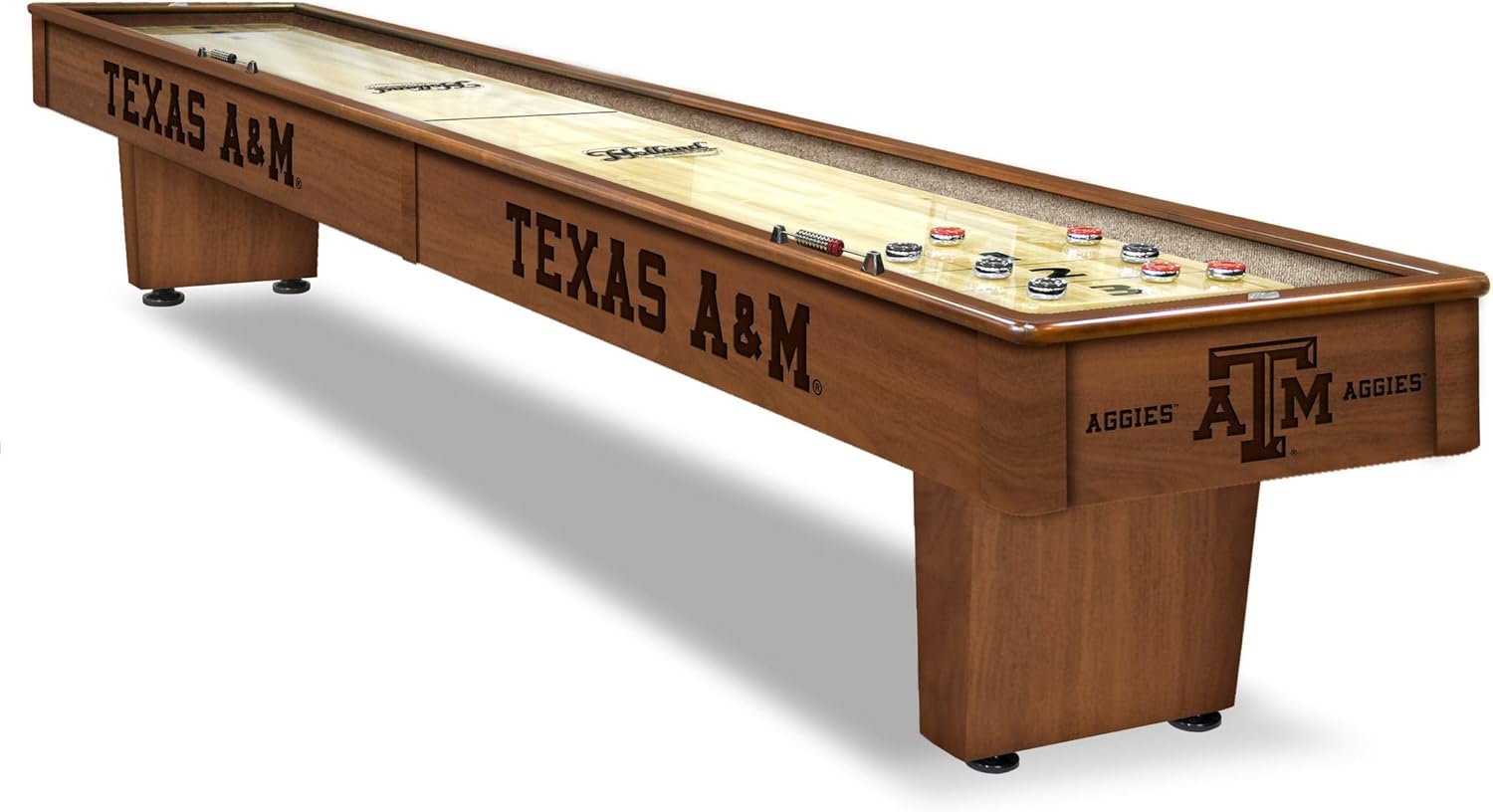 Officially Licensed Texas A&M 12' Shuffleboard Table