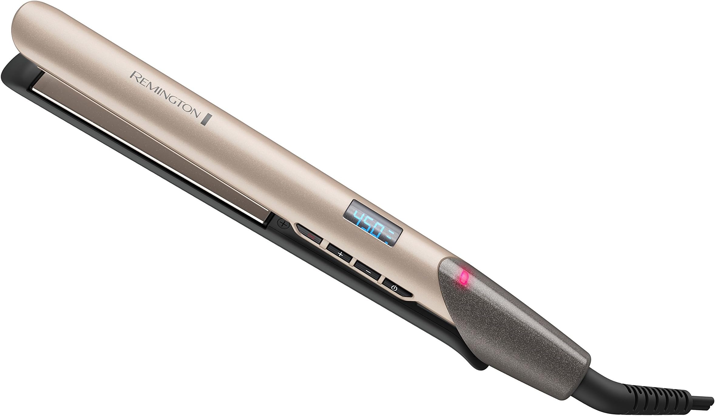 S8A900 Pro 1" Flat Iron With Color Care Heat Control Sensing Technology And Ceramic Color-Lock Coated Plates,Straighten Color Treated Hair While Protecting From Damage And Fading, Beige
