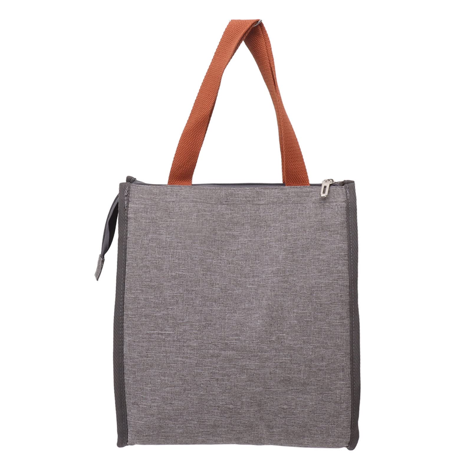 Cocoarm Borsa per il Pranzo Borsa Termica in Tessuto Oxford con Foglio di Alluminio Grande capacità Impermeabile Ampia Apertura per Lavoro d'ufficio Picnic Spiaggia Viaggi Uomini e Donne (B-8016-1)