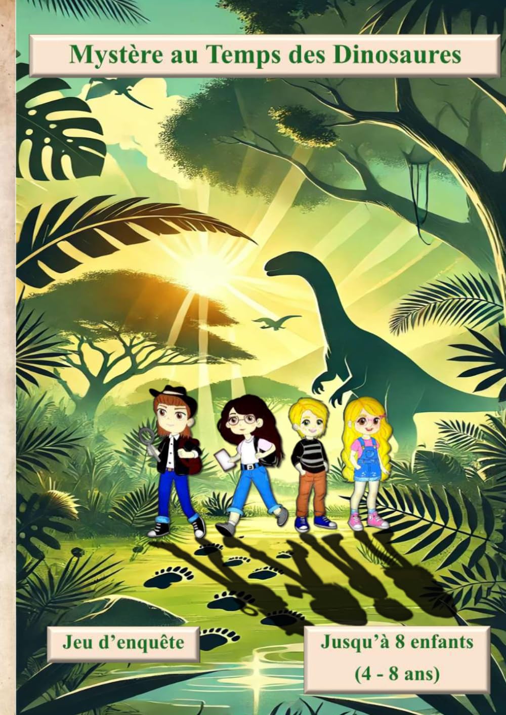 Mystère au Temps des Dinosaures – Jeu d’enquête anniversaire pour enfants (4-8 ans) – Activité clé en main