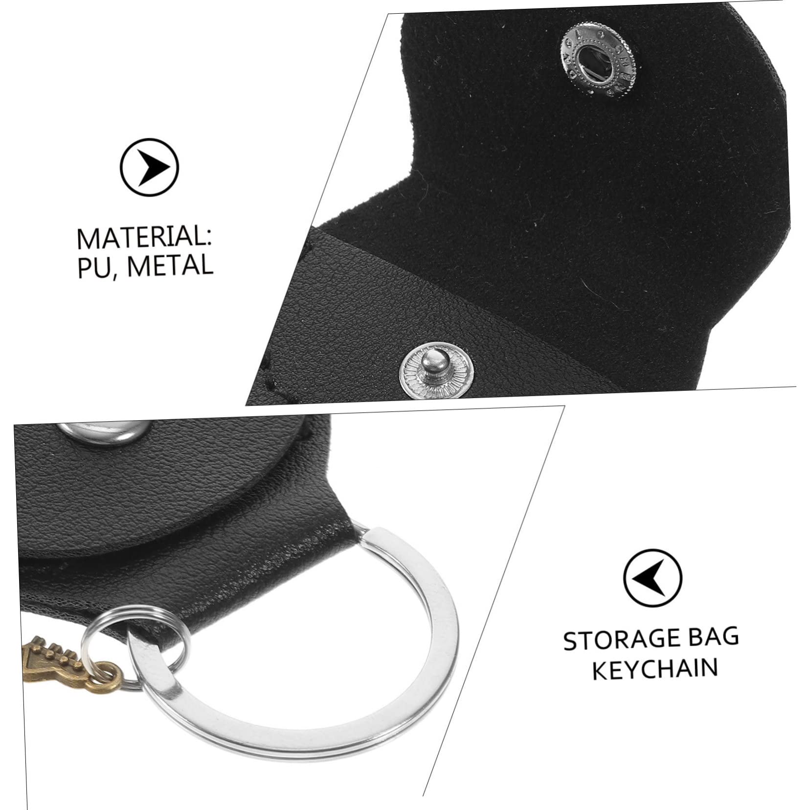 SUPVOX Guitar Picks Holder Bag Keychain Pick Storage Case Organized Carrying Case
