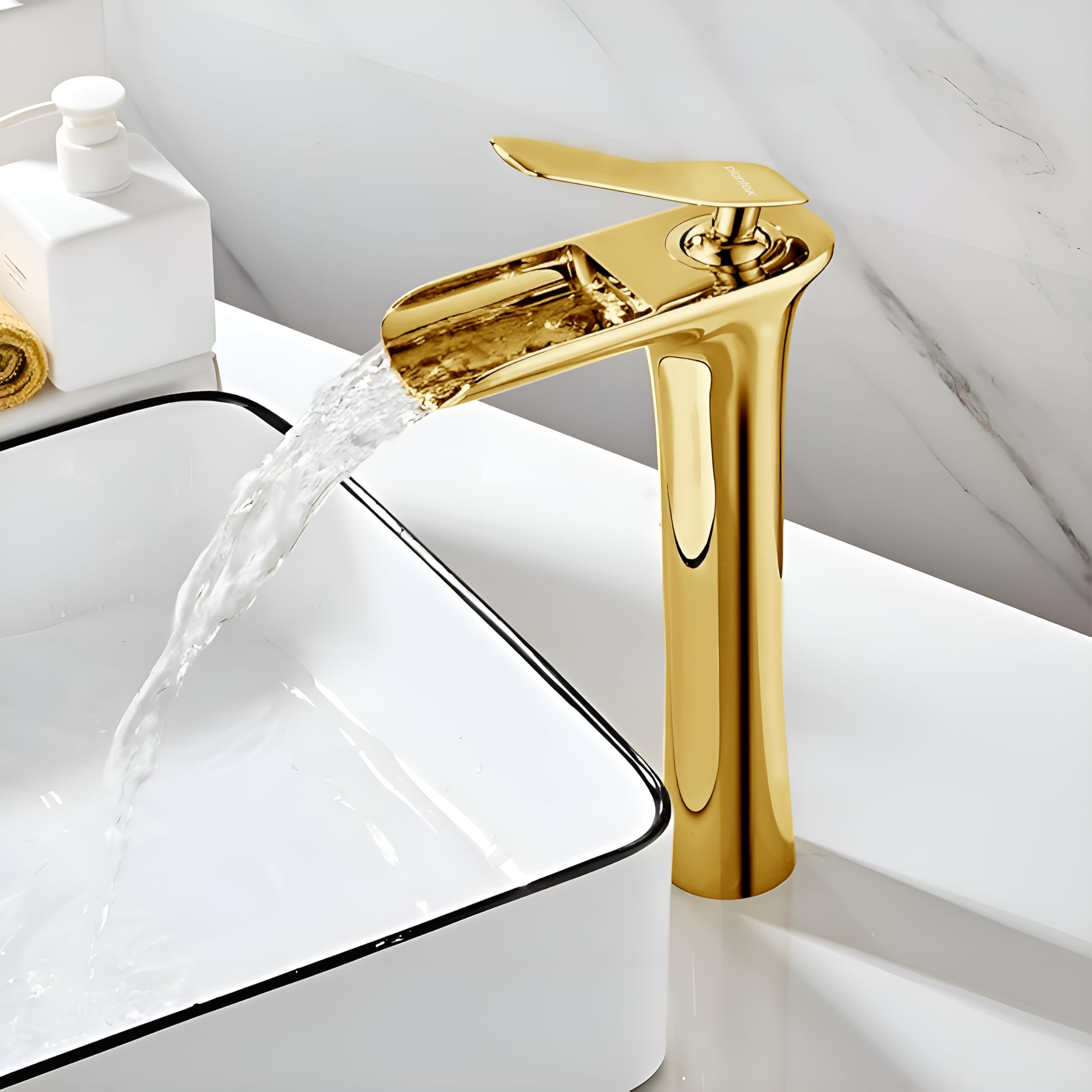 Plantex Pure Brass Basin Mixer Tap Hot & Cold/Single Lever Pillar Water tap for Wash Basin/Mixer tap for Wash Basin-(Gold) (B0CMZMTYB6) Amazon Price History, Amazon Price Tracker