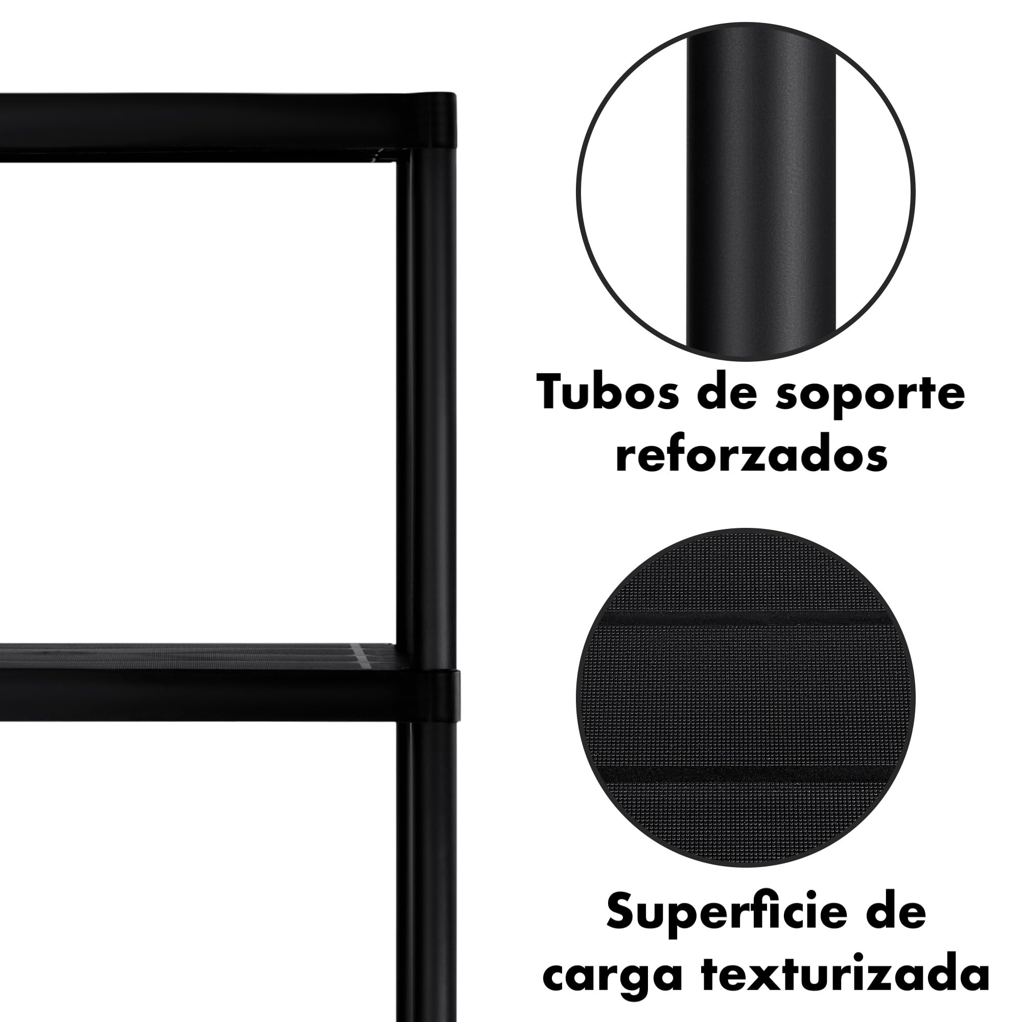 Pack 2 estanterías de plástico modulares 170x60x30 cm con 5 baldas Resistentes Cada una | Almacenaje Ideal para Interior y Exterior: Garaje, trastero, jardín, Oficina | Montaje sin Herramientas — view 8