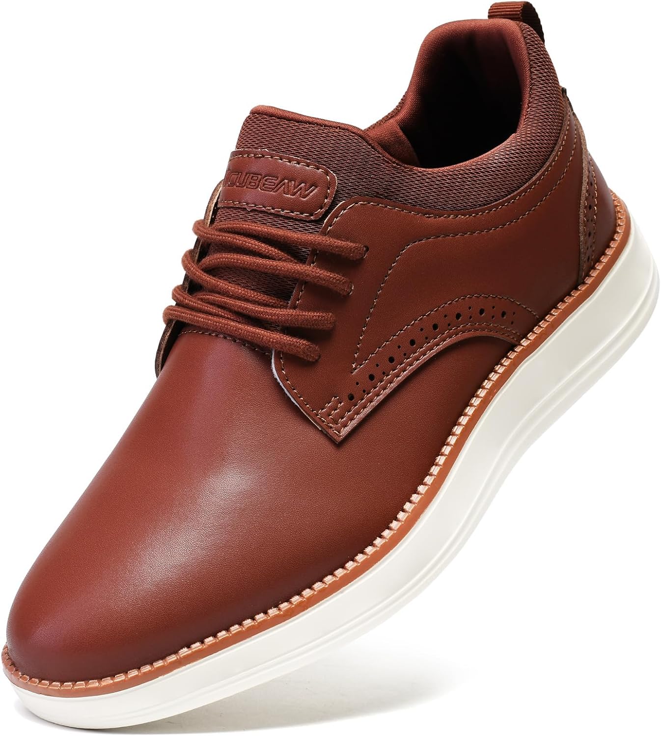 HCUBEAW Men's Dress Sneakers Oxfords Shoes Business Wingtip Casual Walking Brogue Shoes