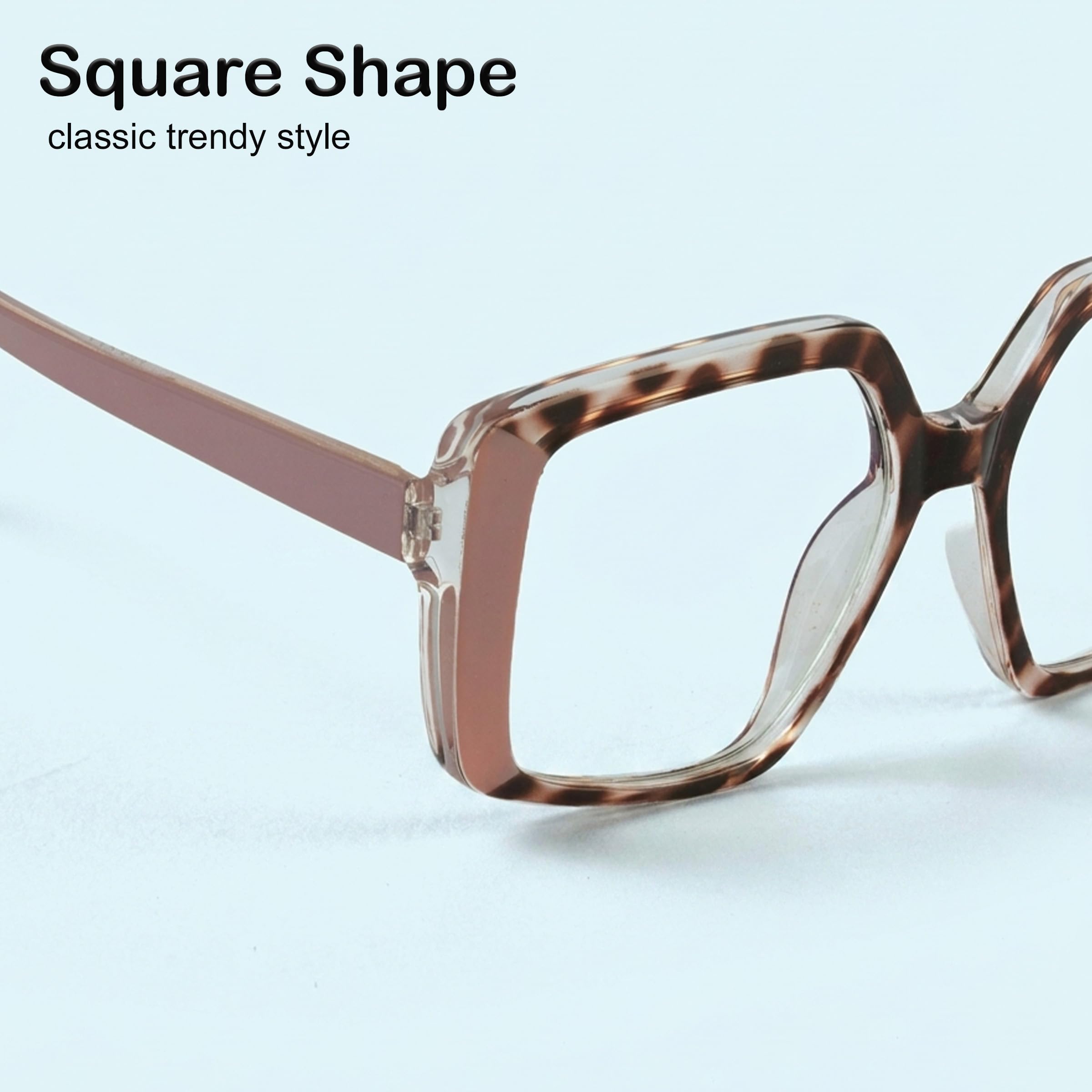 PERKEY Gafas cuadradas de corte azul con bloqueo de luz para computadora para hombres y mujeres