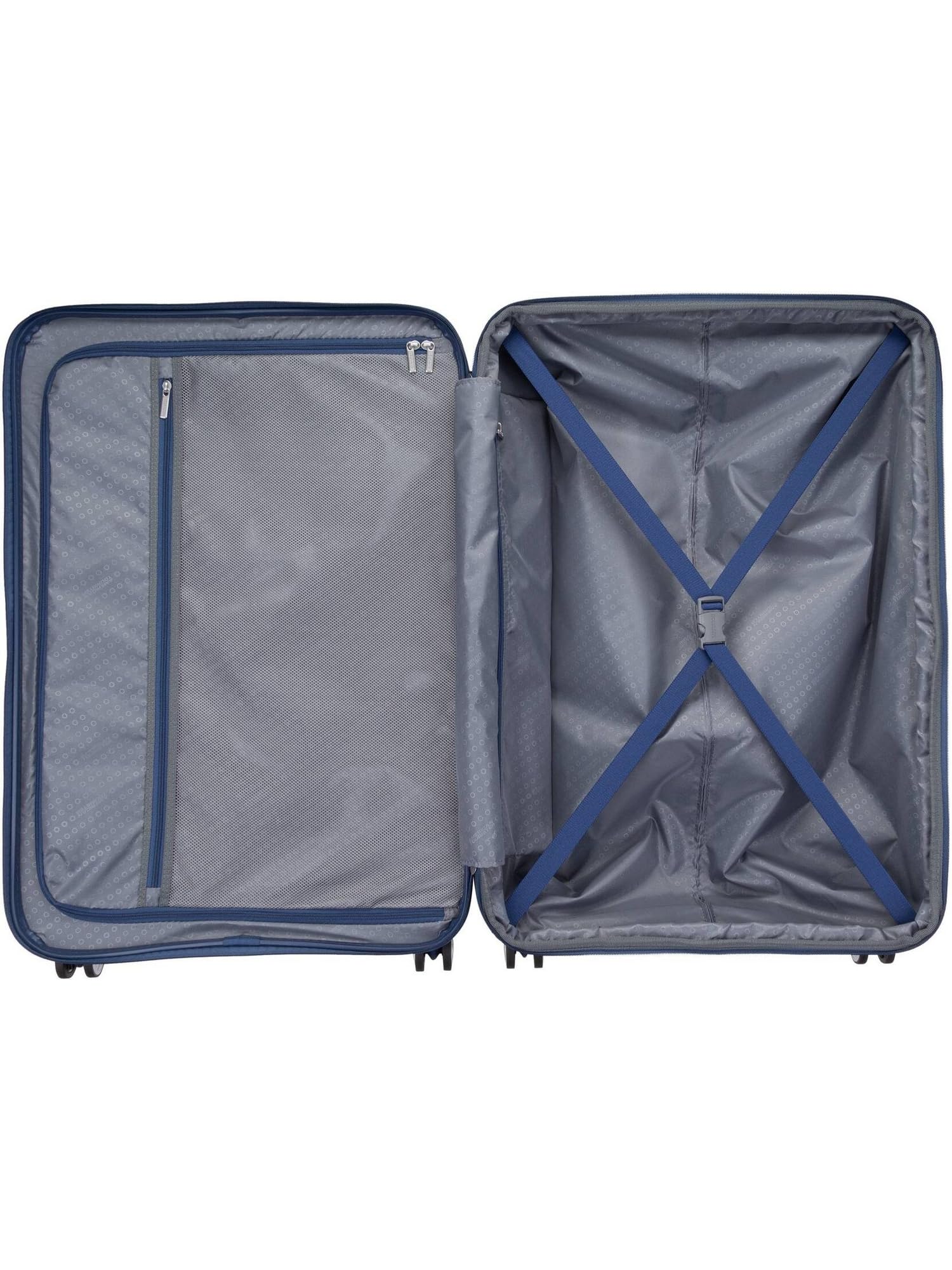 American Tourister Soundbox - Trolley L Espandibile Valigia, 77 cm, 97/110 L, Blu (Midnight Navy)