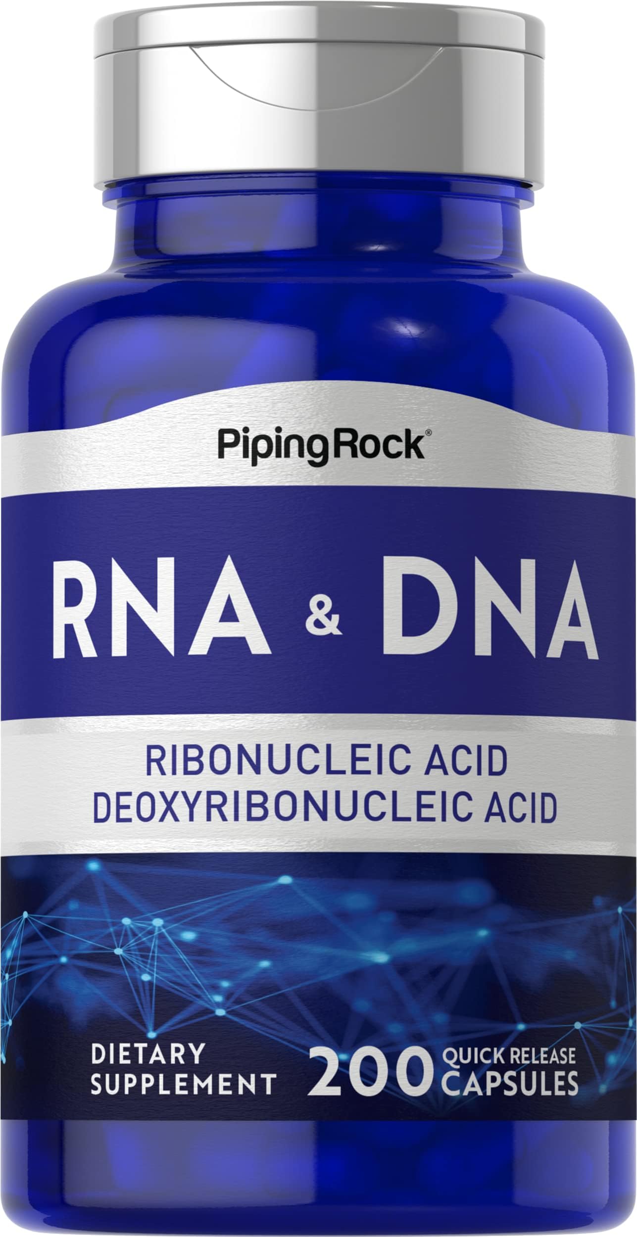 RNA DNA Supplement | 200 Capsules | Ribonucleic Acid & Deoxyribonucleic Acid Complex | Non-GMO, Gluten Free