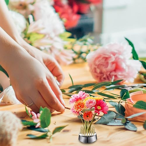 Miniatura 6 de 12 piezas de soporte de rana floral redondo floral arreglo floral fijo alfiler de flores herramienta soporte de alfiler de arreglo floral soporte de