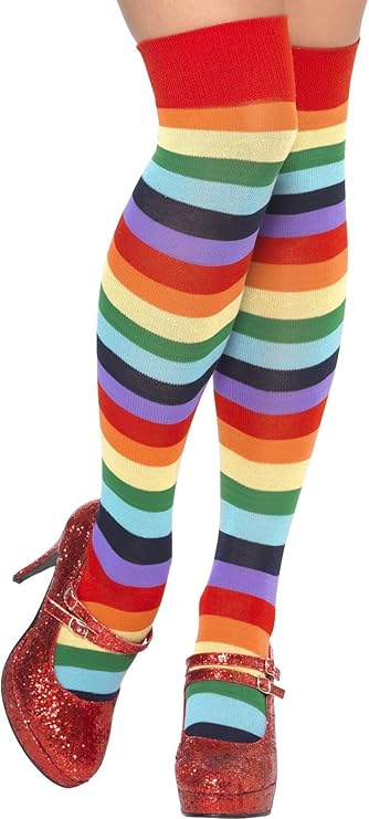 Smiffy's Smiffys Calcetines de payaso, largos multicolor Halloween