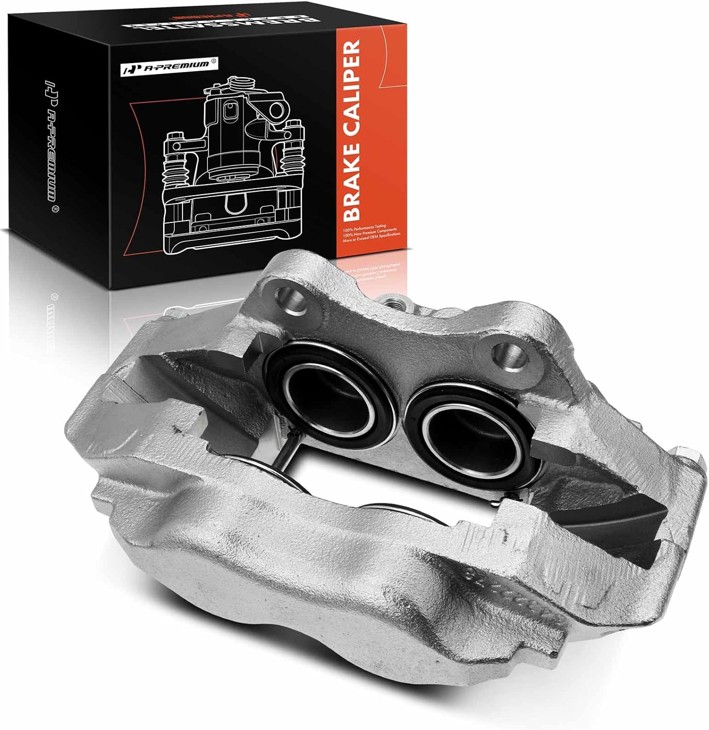A-Premium Disc Brake Caliper Assembly Compatible with Select Jaguar Models - XJS 1976-1996, XJ6 1974-1987, XJ12 1974-1979 1981-1992, XKE 1974, Vanden Plas 1982-1987 - Front Left Driver Side