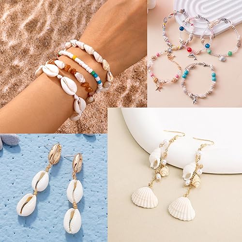 Miniatura 6 de Conchas marinas mixtas de 6.35 oz de océano, conchas marinas en espiral naturales diminutas para decoración del hogar, boda, jarrón de pecera,