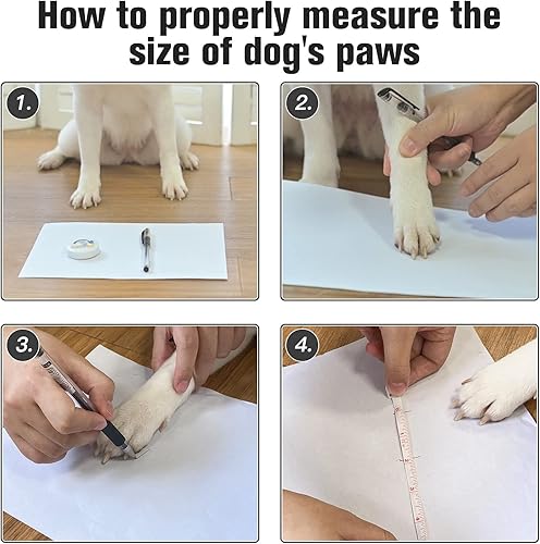 Miniatura 6 de BEAUTYZOO Calcetines antideslizantes para perros, zapatos de perro para pavimento fríocaliente, protectores de patas con empuñaduras, 3 pares para