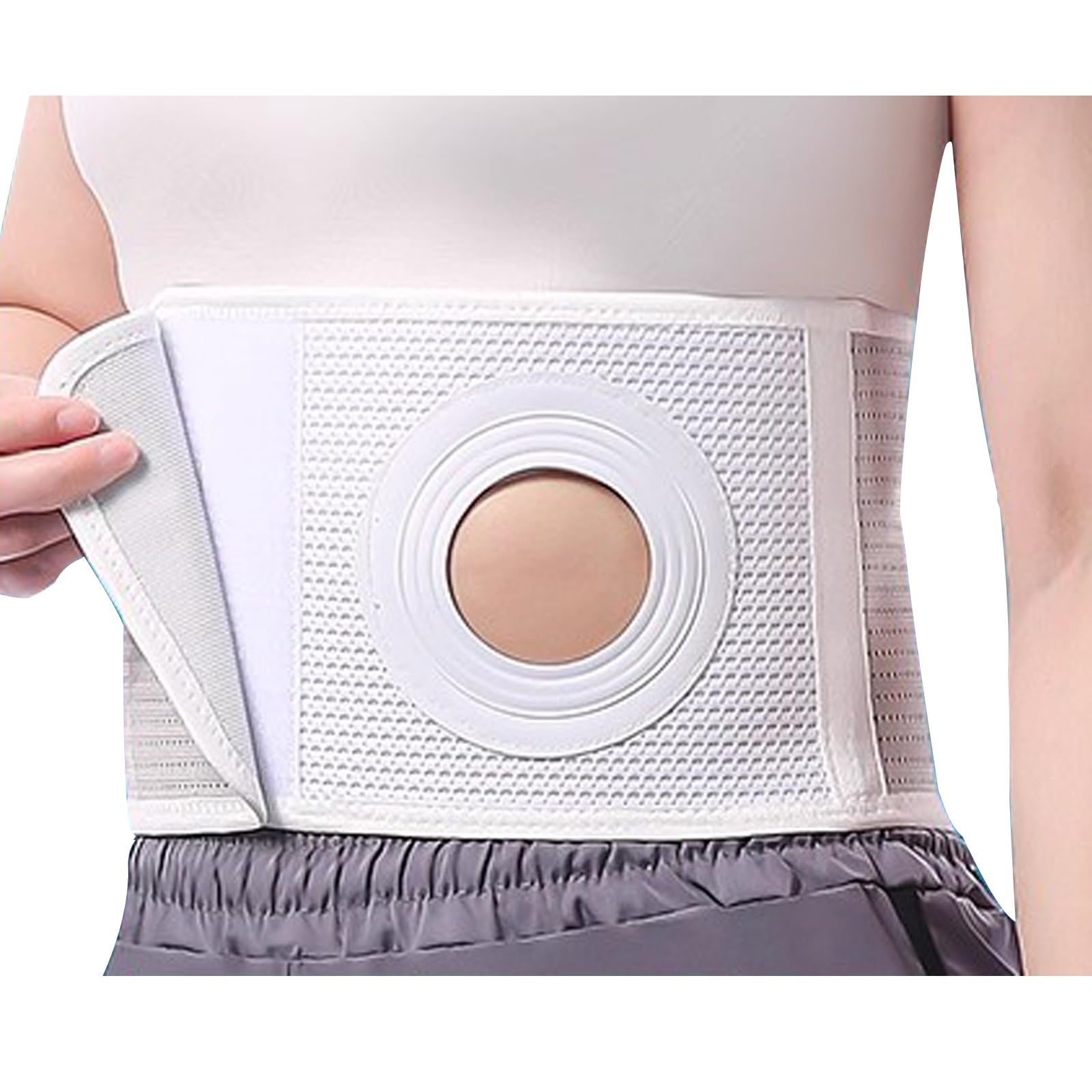 WANGJIANPENGPL Colostomy Belt for Men & Women, Adjustable Ostomy Hernia Belt, Ostomy Support Belt, for Colostomy & Ileostomy Bag Holder - Post Operative Care(XXL)