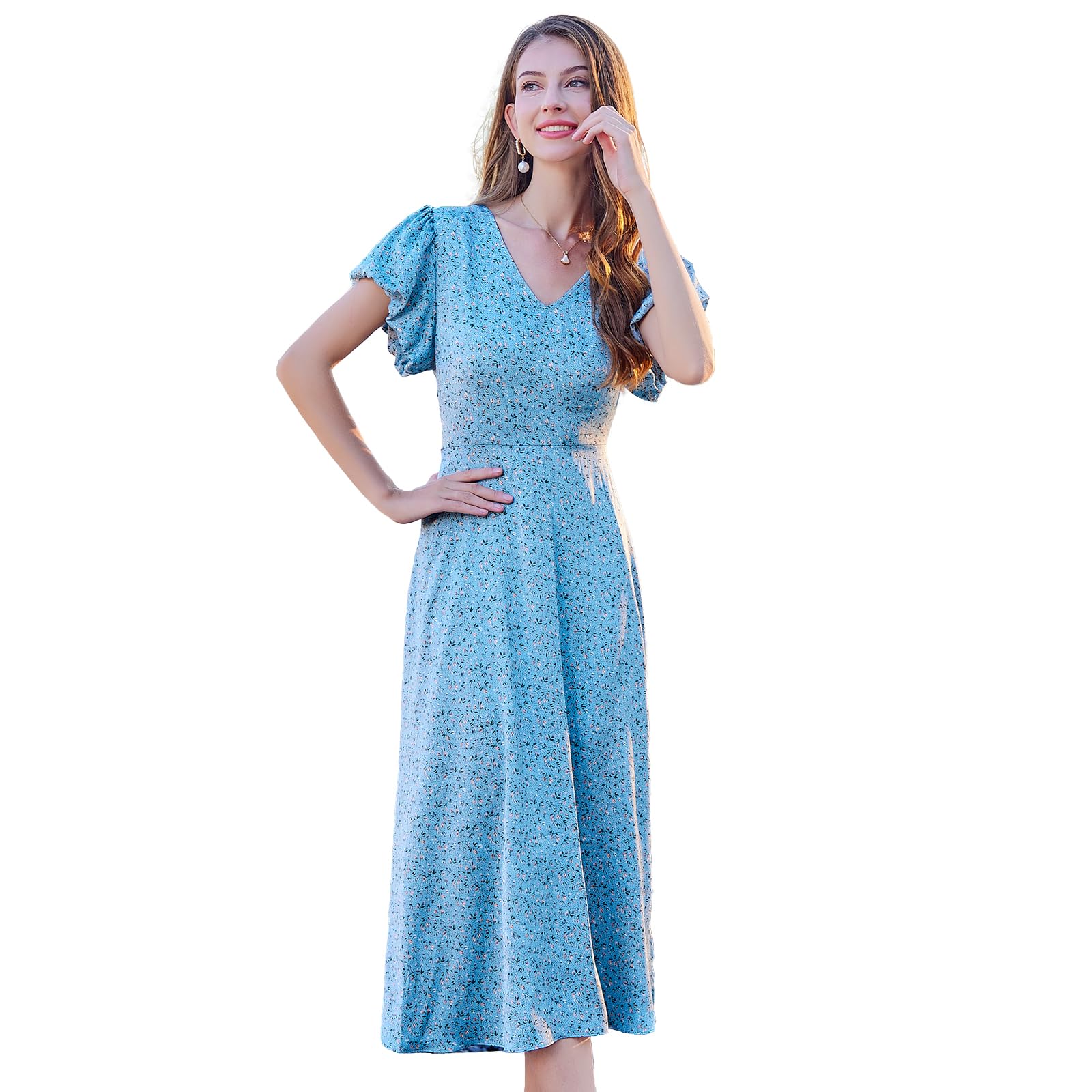 astr dresses Pleated Chiffon Midi Dress Karen Gillan shares hilarious Color:Jade UPTO 60_9125