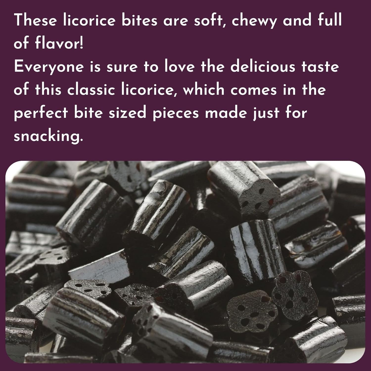 WinCrest Bulk Black Licorice Bites - 5 Lb Case