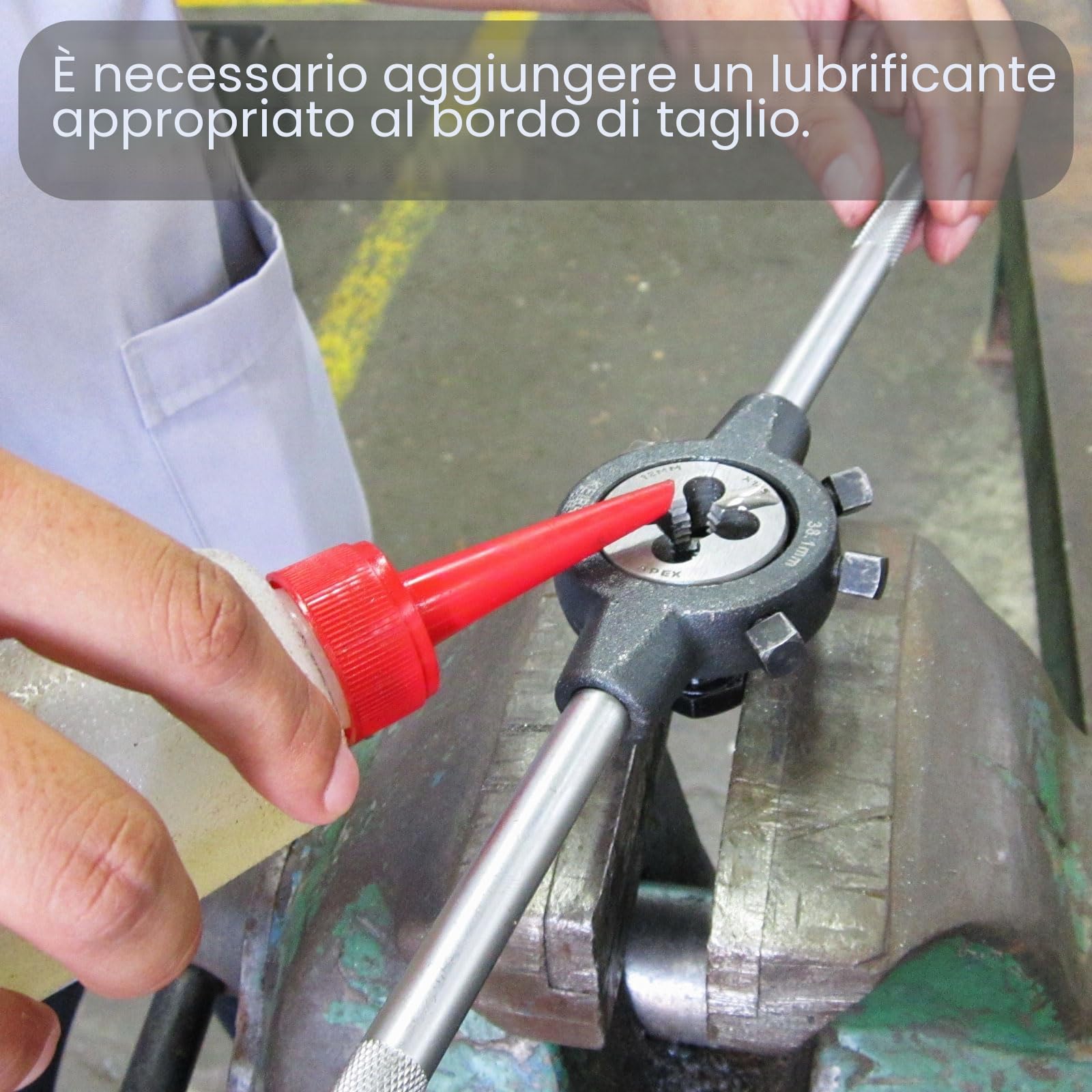 QUARKZMAN Filaio A Tondo M24 x 1.5 Filettatura Metrica Destrorsa Utensile Per Taglio Filetti Fissi In Acciaio Per Utensili Legato Strumento Di Riparazione