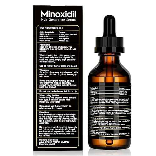 Miniatura 7 de Aceite de suero de crecimiento del cabello de minoxidil al 5% para hombres y mujeres, suero de biotina para el cabello, tratamiento más seguro para