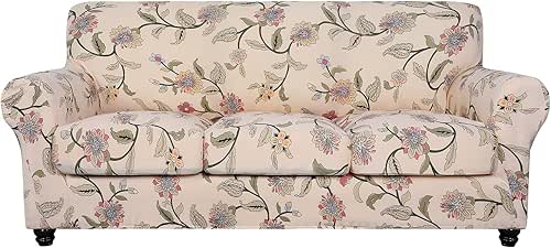 SearchI Stretch Sofa Cover Printed Couch Cover, Floral Pattern 4