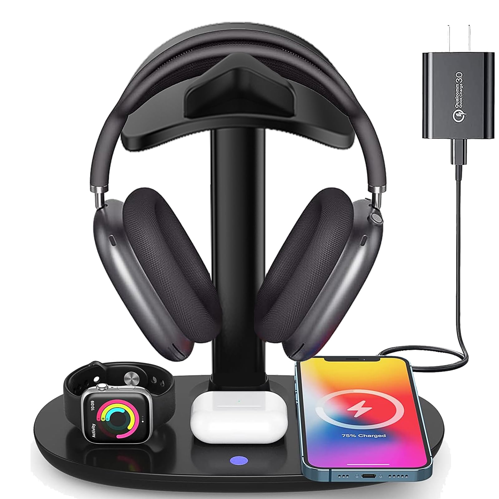 Amazon.com: Airpod Max Charger Stand with 15w Wireless Charger
