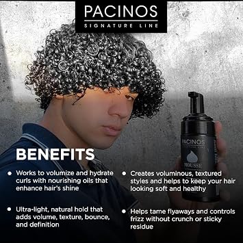 Pacinos Signature Line Curl Enhancing Mousse - Light Hold Hair Mousse and Styling Foam