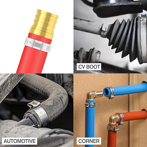 Miniatura 7 de iCRIMP KIT-1096D Kit de herramientas de abrazaderas de cincha PEX para abrazaderas de cincha PEX de 3/8 a 1 pulgada, con 20 piezas de anillos