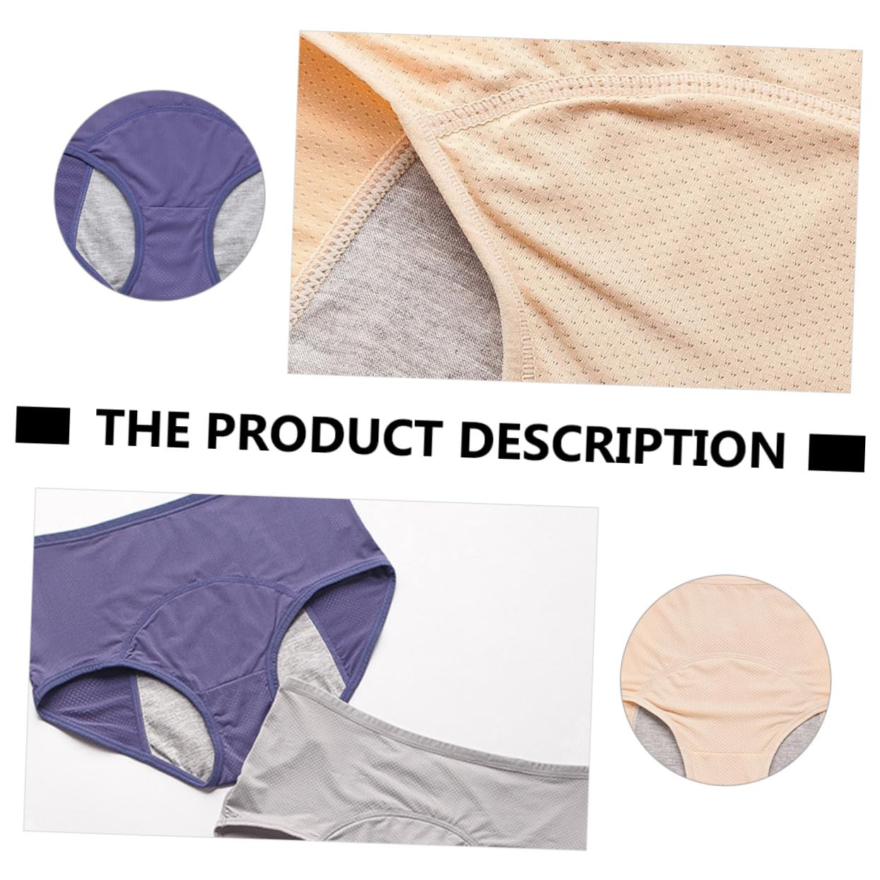 KOMBIUDA Mutande Mestruali Donna a Vita Media l XL 2XL 3XL 4 Pezzi