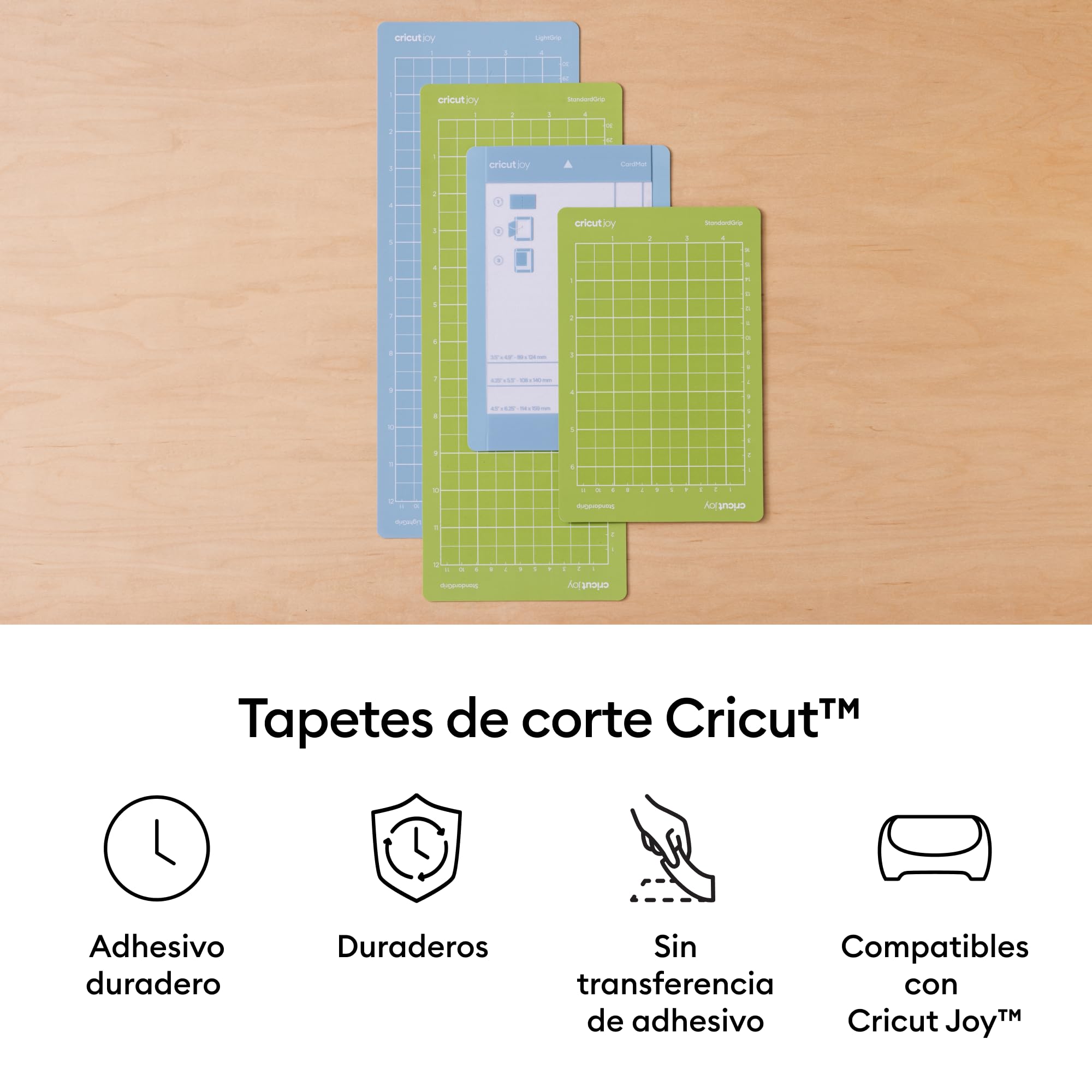 Cricut, StandardGrip, Paquete de alfombrillas de corte para Joy Machine, 5 unidades, 11,4 x 30,5 cm