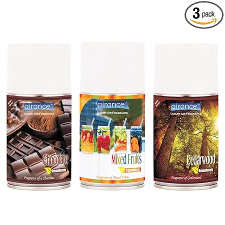 Airance Air Freshener For Home Chocolate, Mixed Fruit & Cedarwood - 250 ML - 3000+ Sprays - Fits Almost All The Dispensers