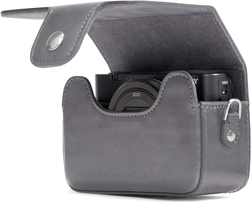 Miniatura 4 de MegaGear Funda de piel para cámara con correa compatible con Sony Cyber-Shot DSC-RX100 VII, ZV-1, DSC-RX100 VI, DSC-RX100 V, DSC-RX100 IV, DSC-RX100