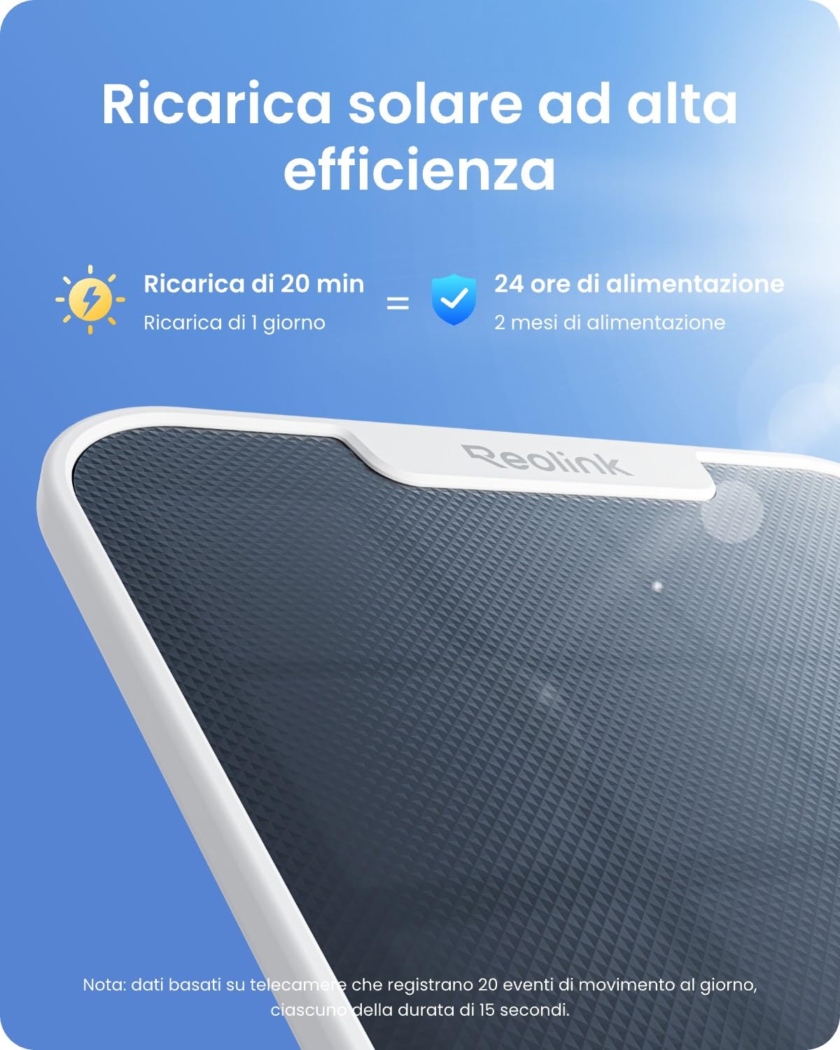 Reolink 4K Telecamera Wi-Fi Esterno con Batteria e Pannello Solare, 360° PTZ Senza Fili, 2,4/5 GHz WiFi, Rilevamento Uomo/Auto/Animale, 8MP Visione Notturna a Colori, Sirena/SD/Cloud, Argus PT Ultra