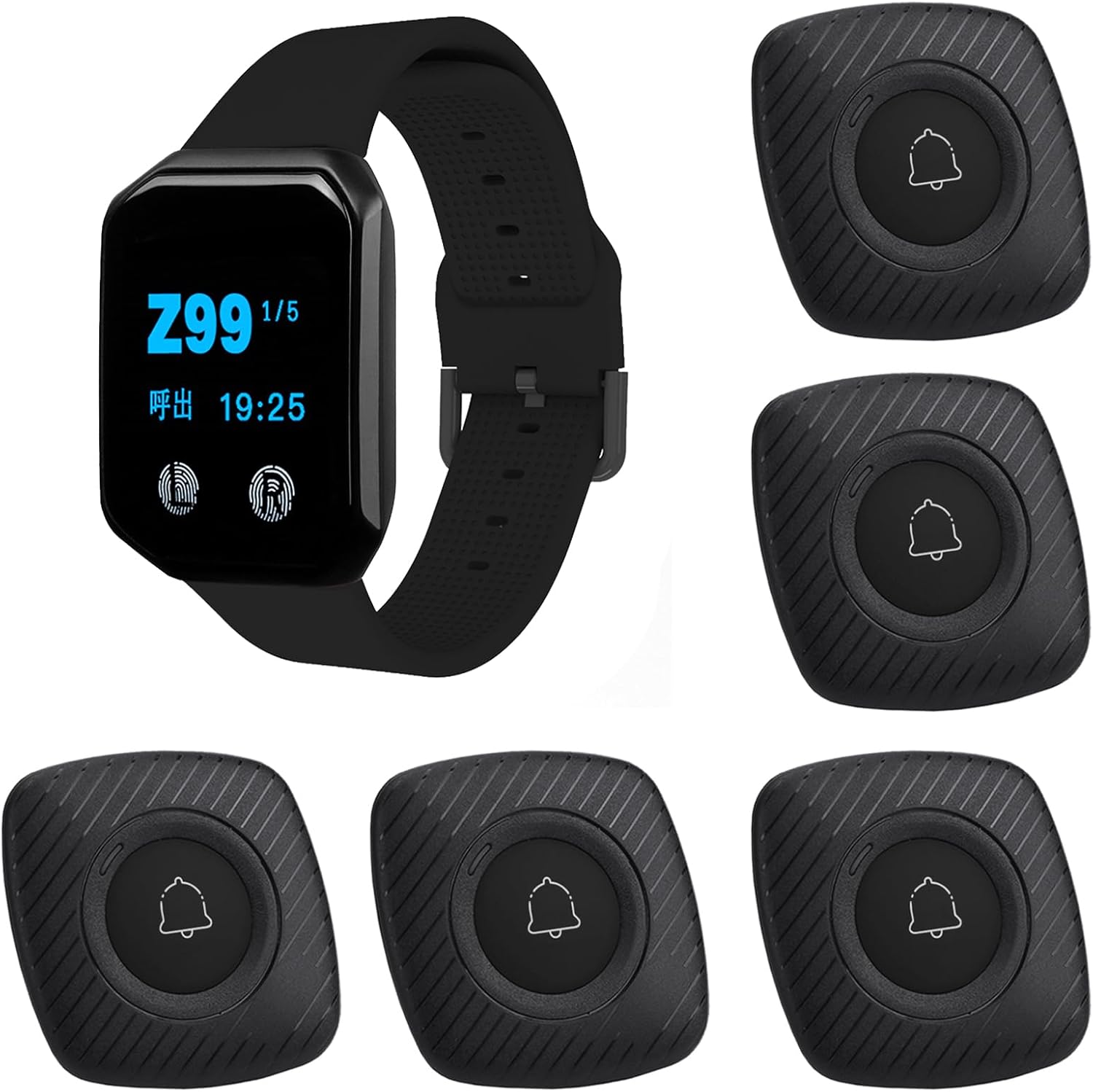 FLYDOG ワイヤレス 呼び出しベル 介護者 ポケットベル 居酒屋 飲食店呼び出しチャイム SOS コール ボタン 送信機 受信機