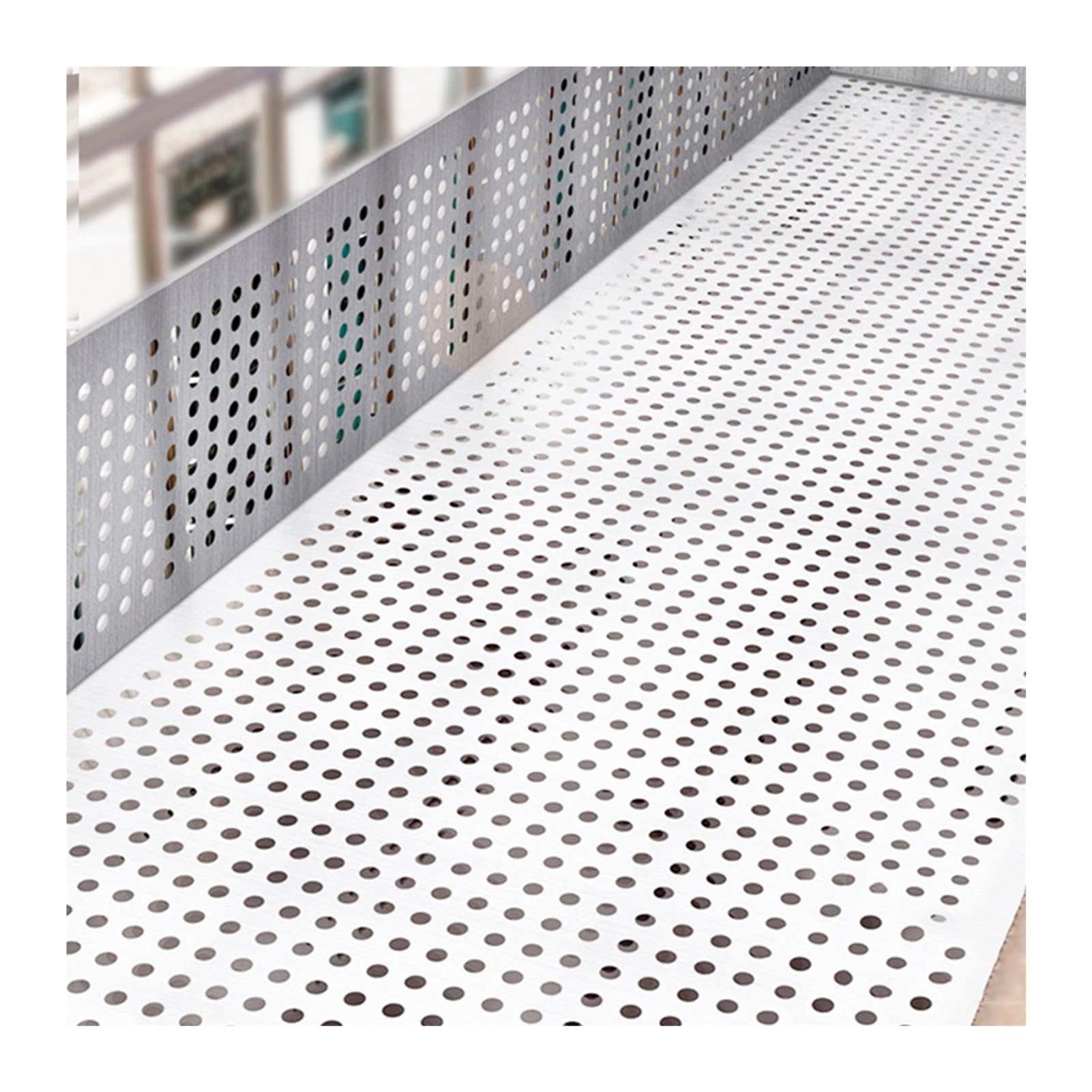 Lámina perforada de acero inoxidable, malla de seguridad antirrobo para protección de ventanas y balcones, panel de rejilla decorativo