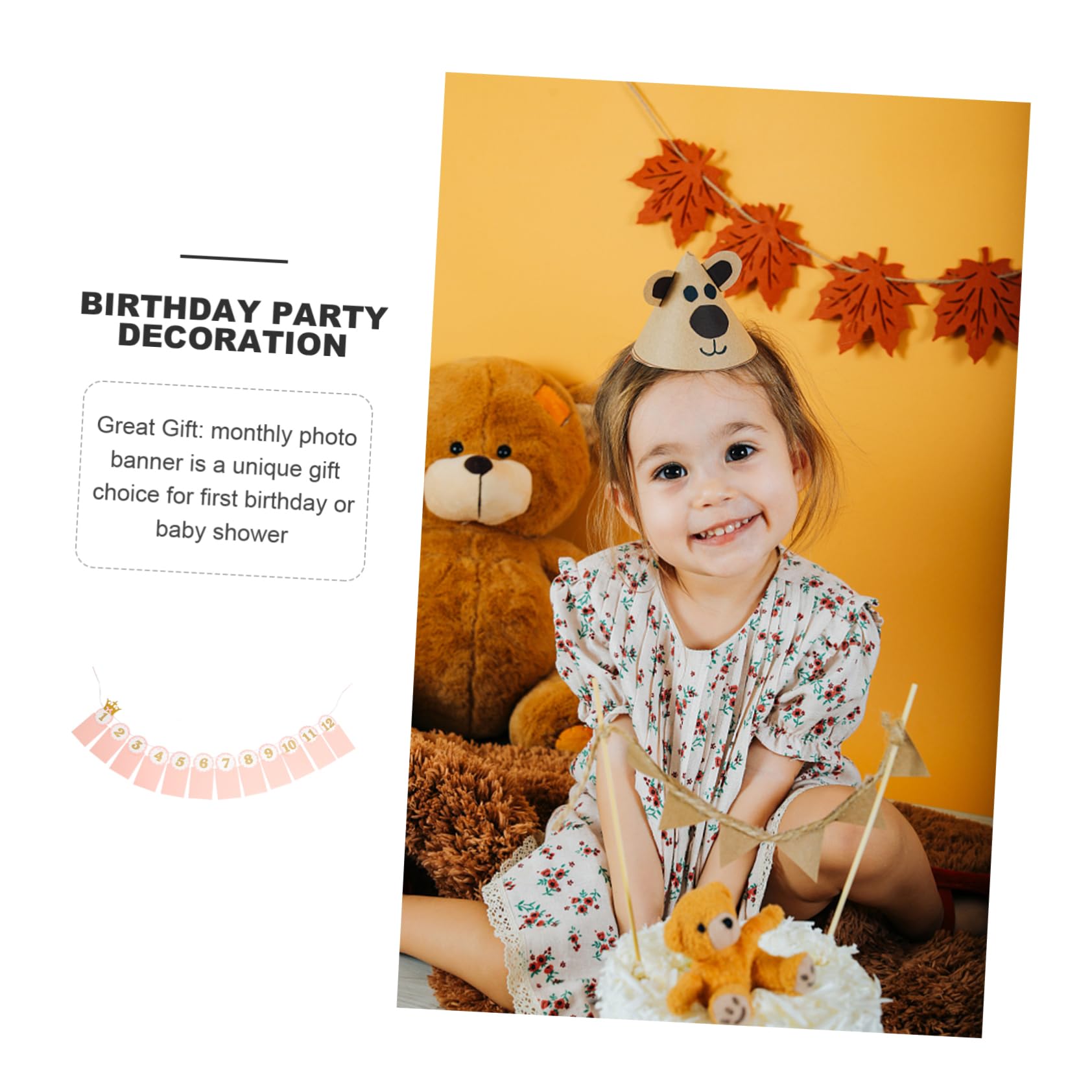 Alasum 3piezas Banderines Para Cumpleaños Diseño De Guirnalda Para Primer Cumpleaños y Shower Infantiles