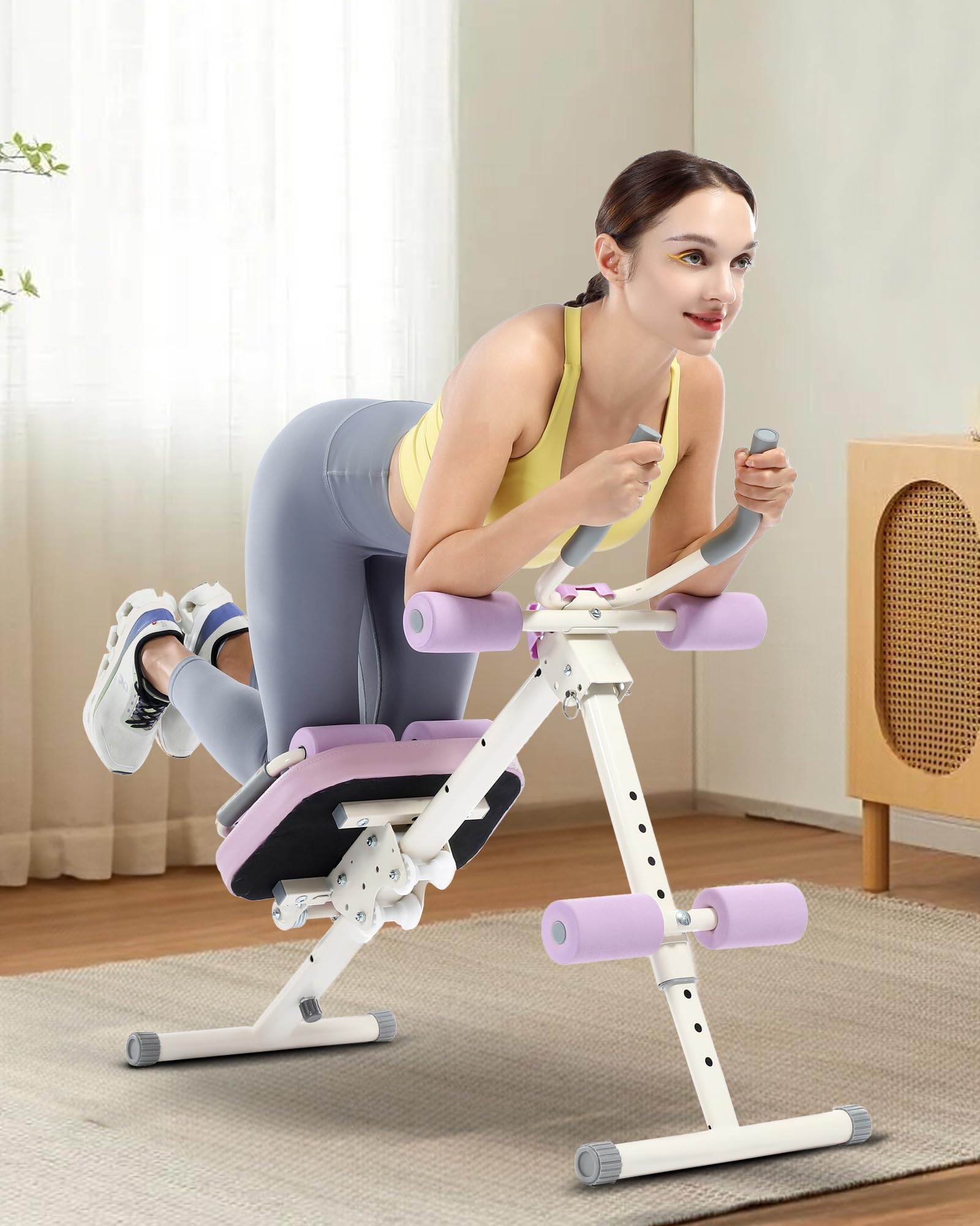 GUUG Machine Abdo Appareil Abdominaux: Multifonction Abdominaux Pliable Musculation Appareil d'appartementSport Maison pour Femmes et Hommes Machine de Musculation