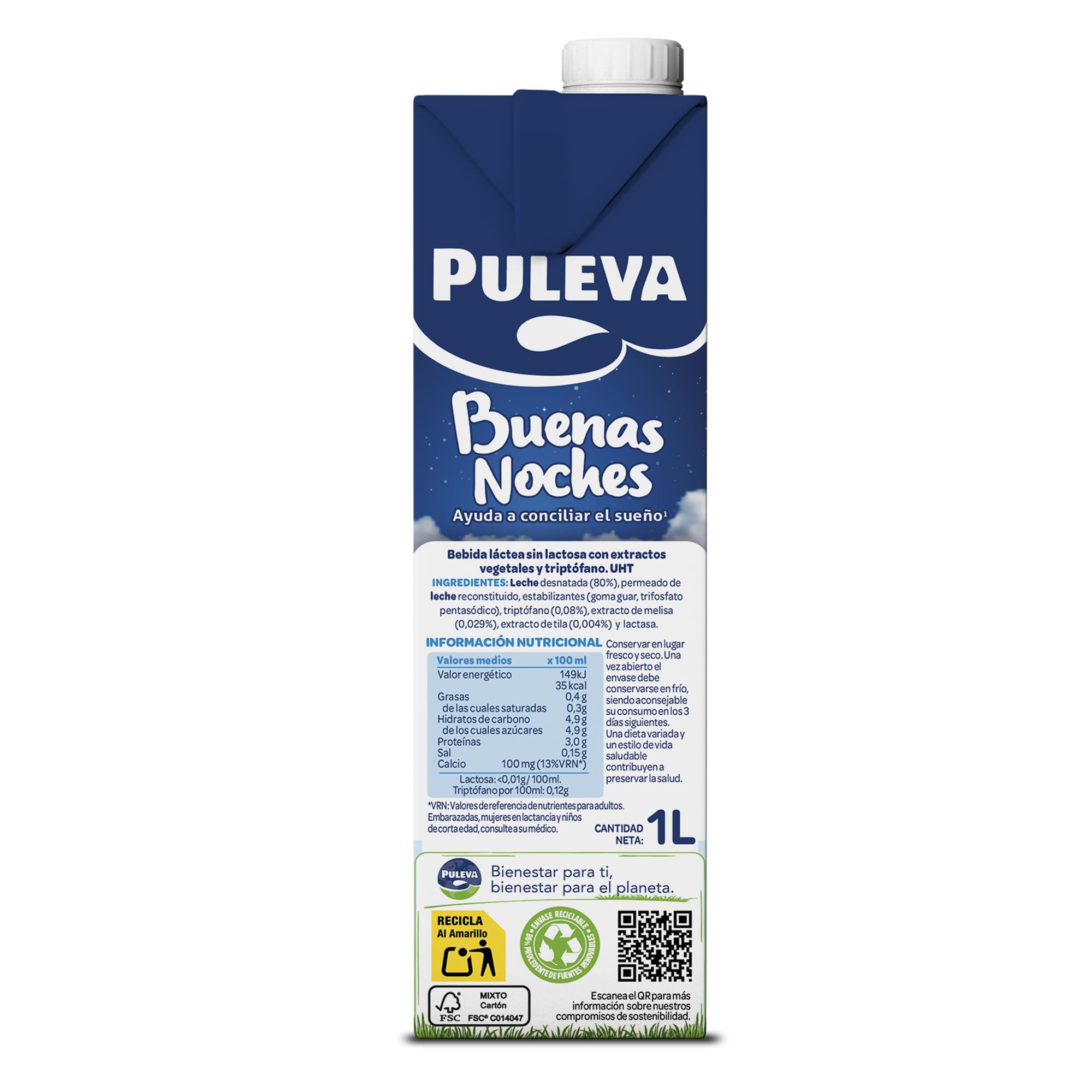 Puleva Leche Buenas Noches Pack 6 x 1L